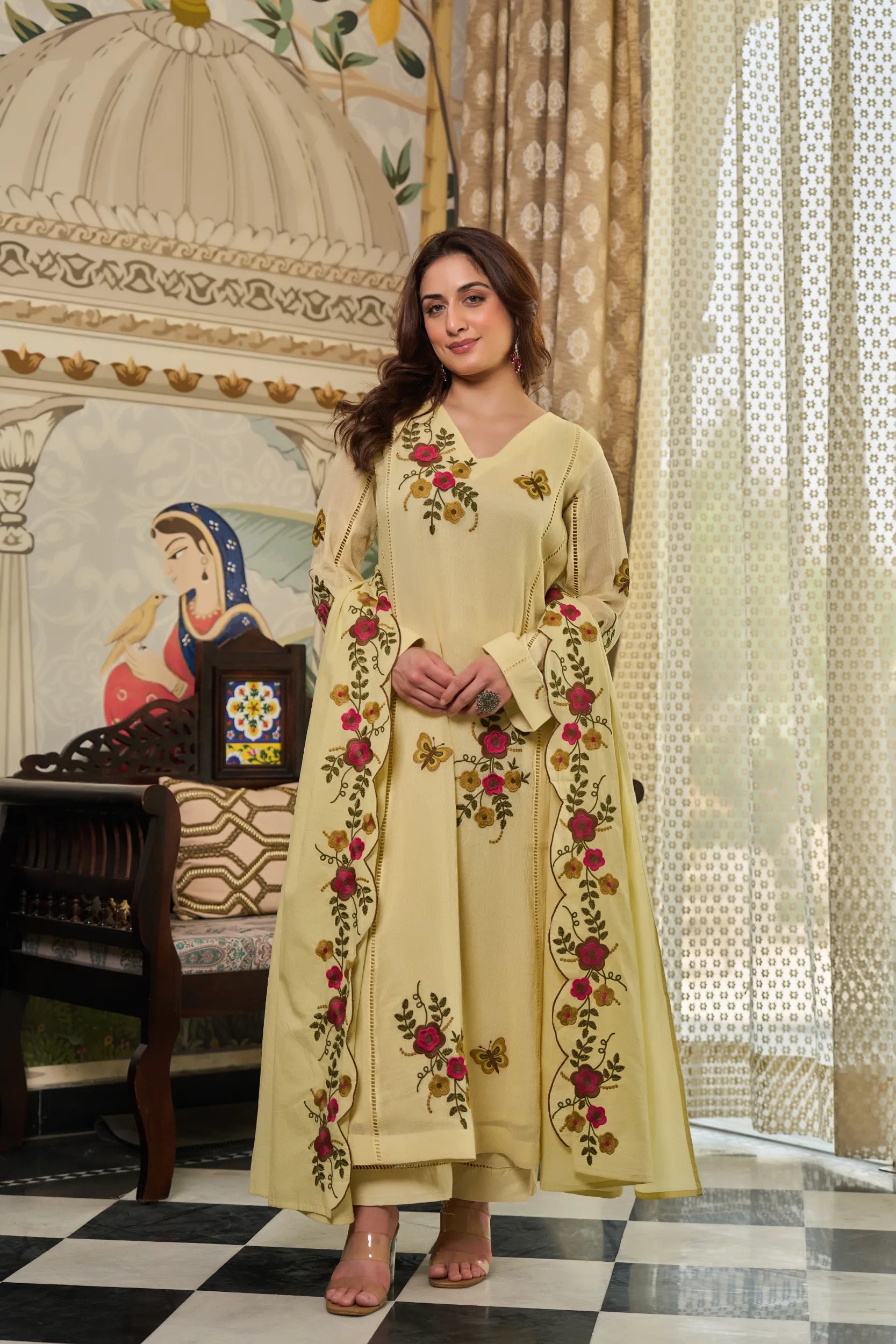 Sunshine Bloom Kurta  Set