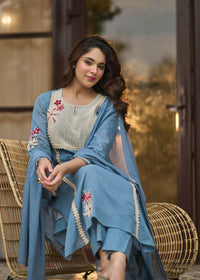 Blue Elegance Kurta  Set