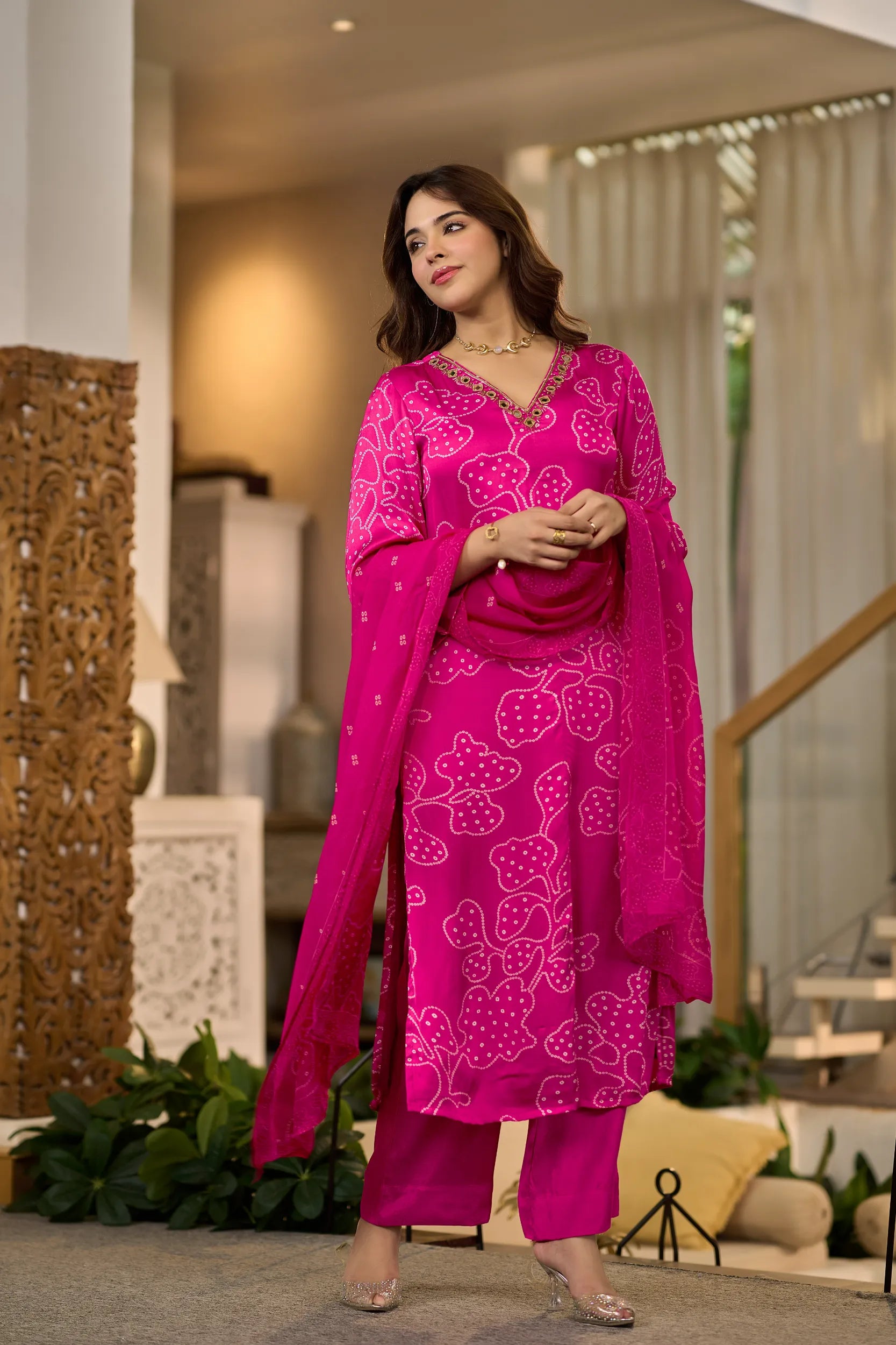 Fuchsia Bloom Suit Set