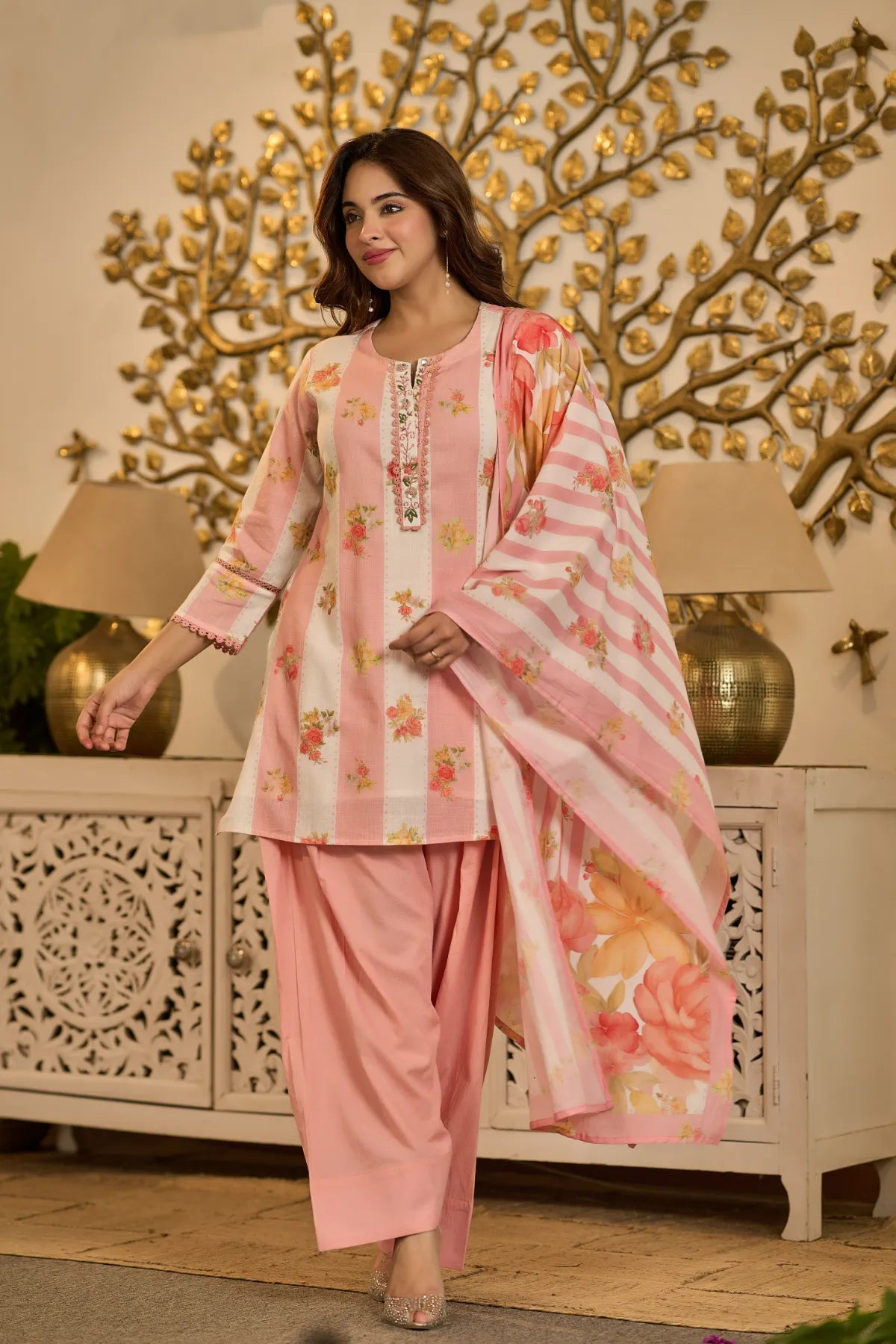 Blush Printed Kurta Set