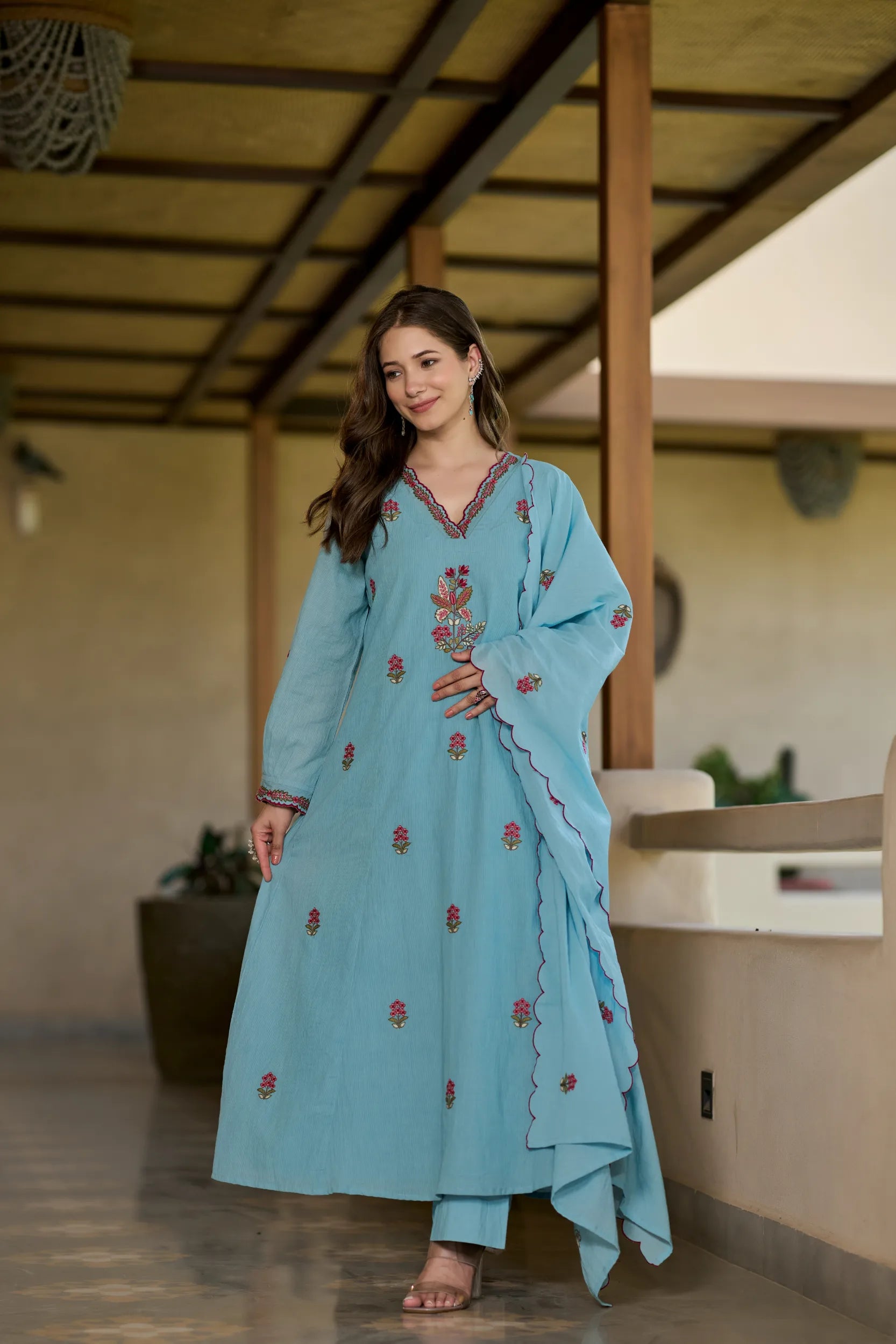 Sky Bloom Suit Set
