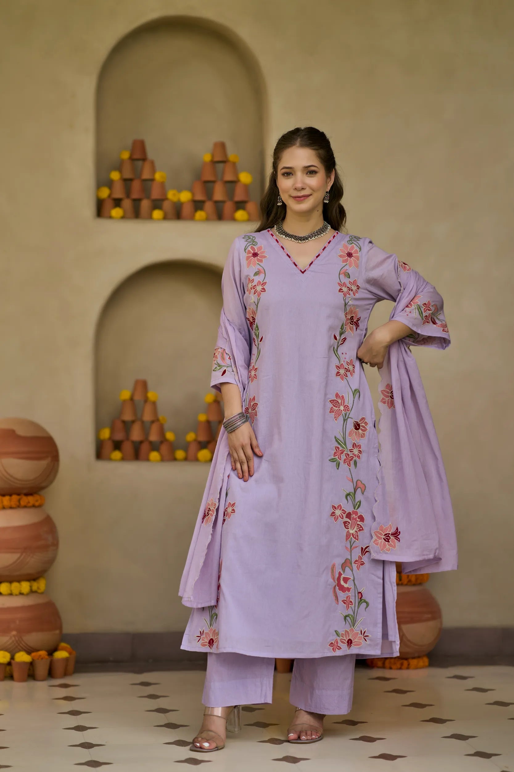 Lavender Blossom Suit Set