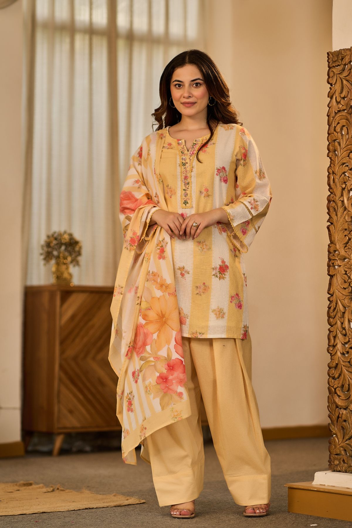 Sunlit Floral Kurta Set