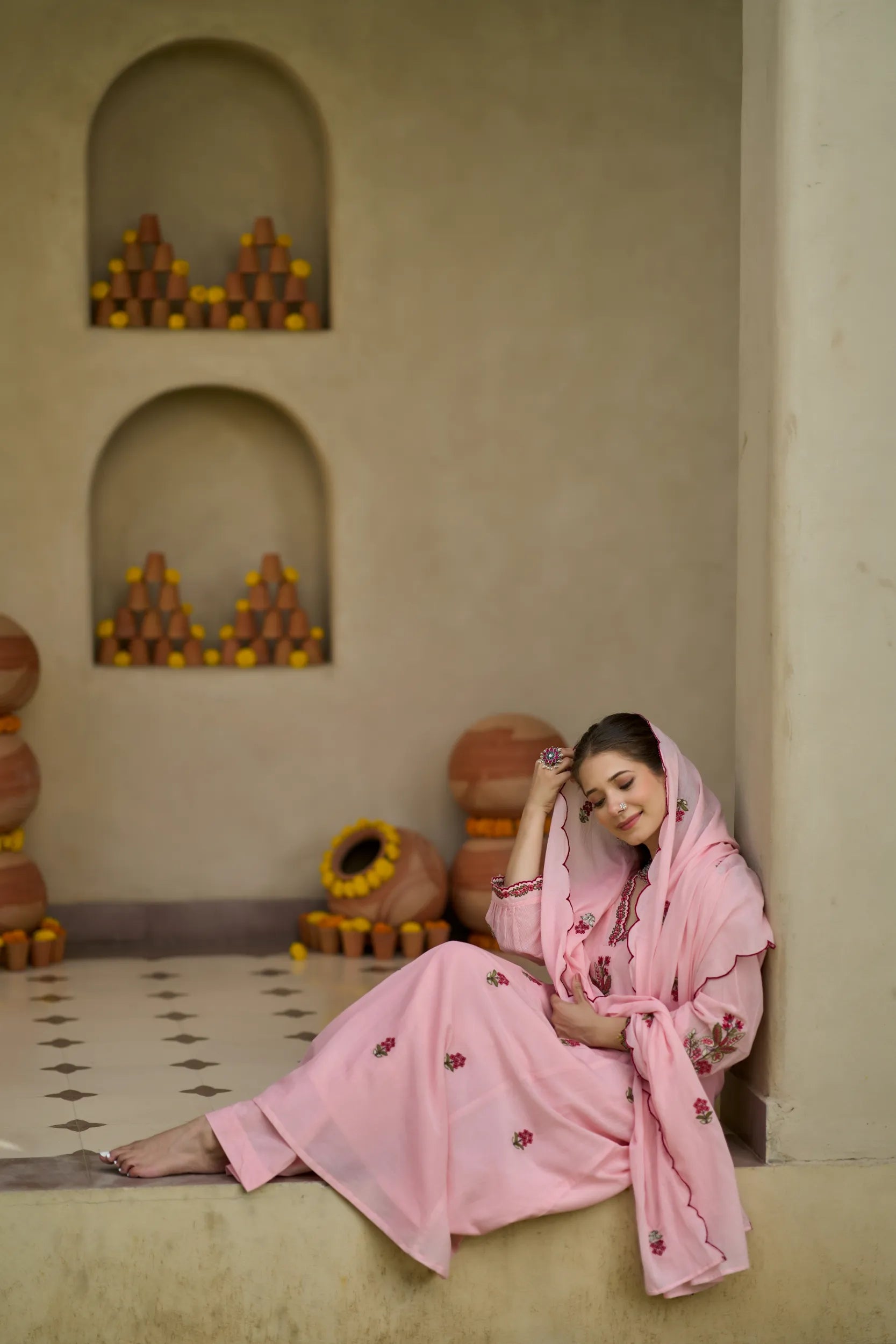 Pink Blossom Suit Set