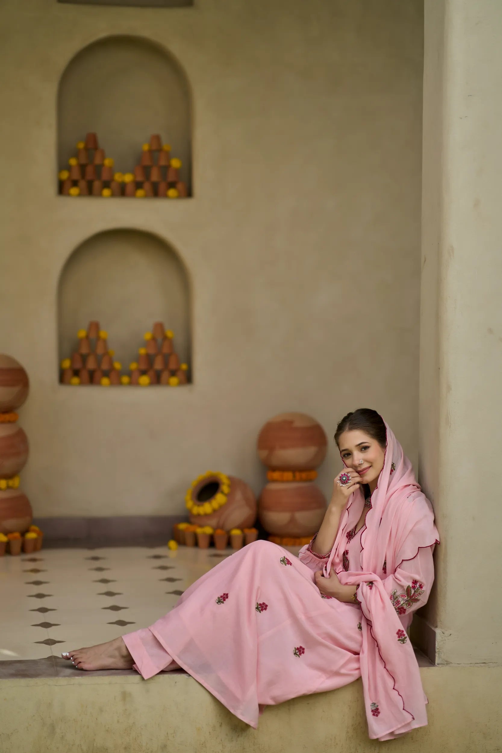 Pink Blossom Suit Set