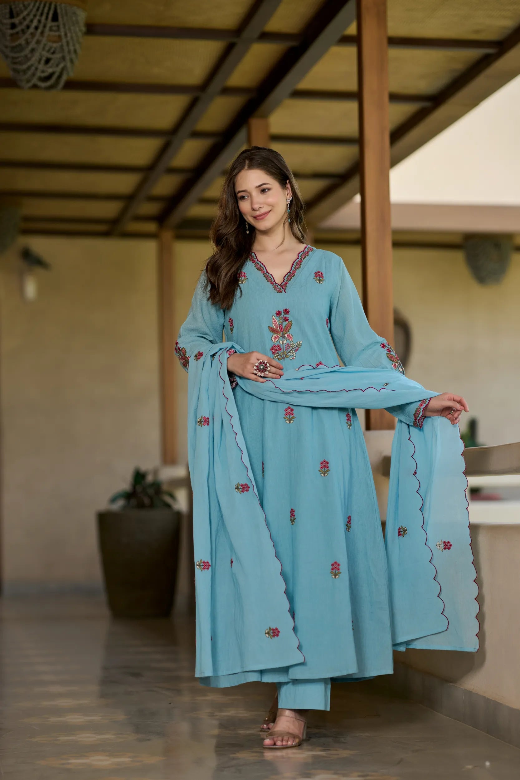 Sky Bloom Suit Set