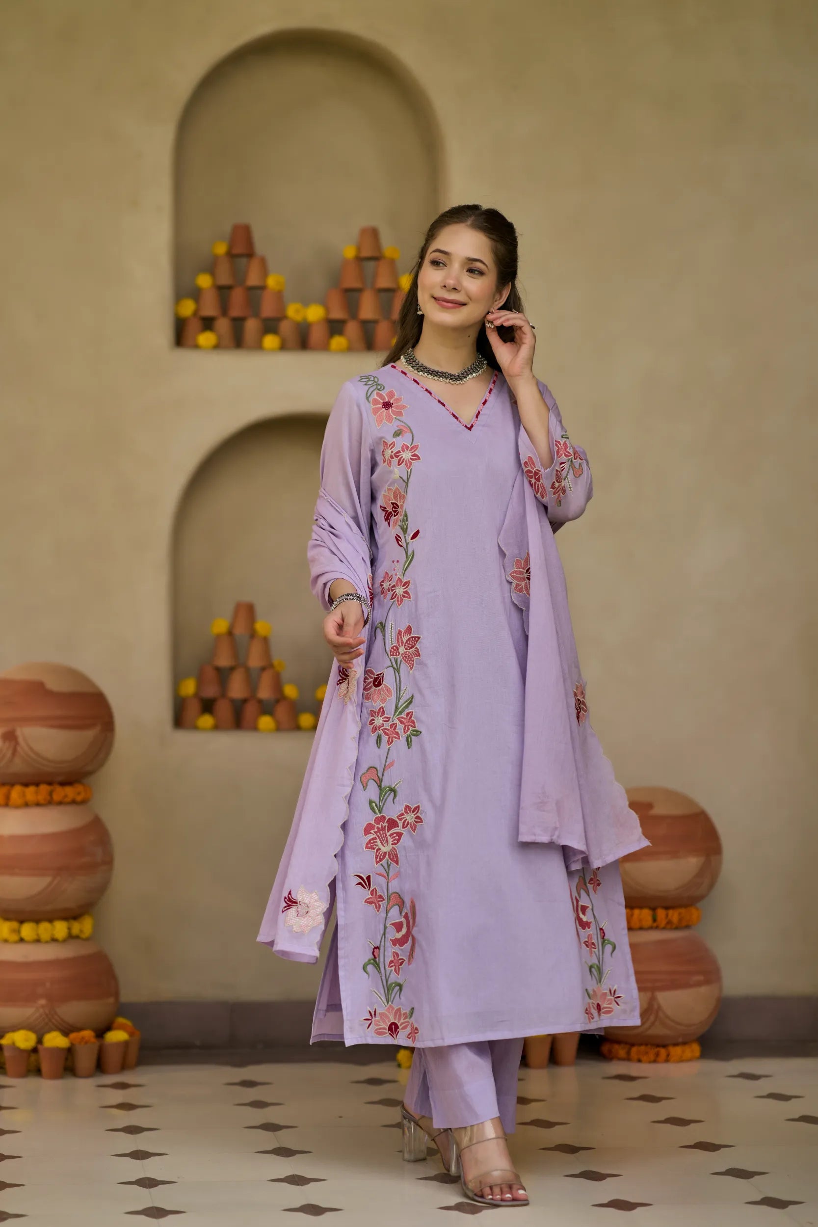 Lavender Blossom Suit Set