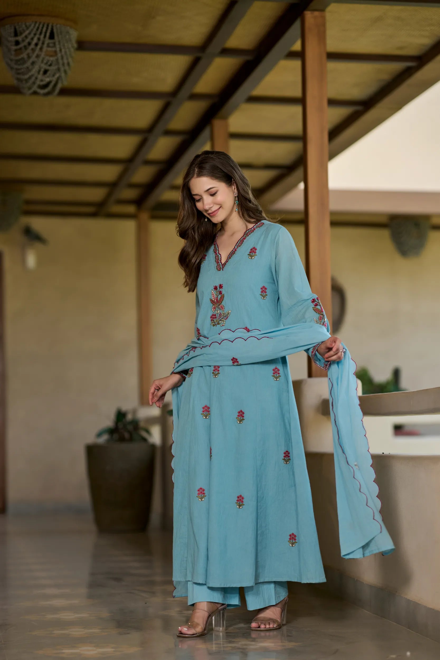 Sky Bloom Suit Set