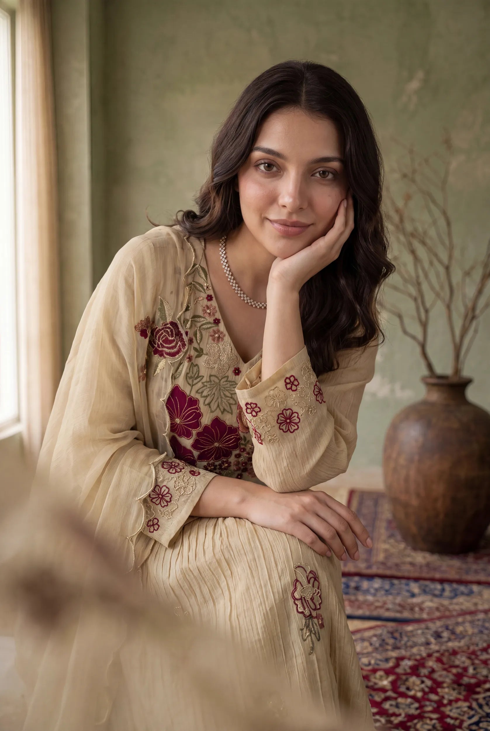 Moonlight Bloom Kurta  Set