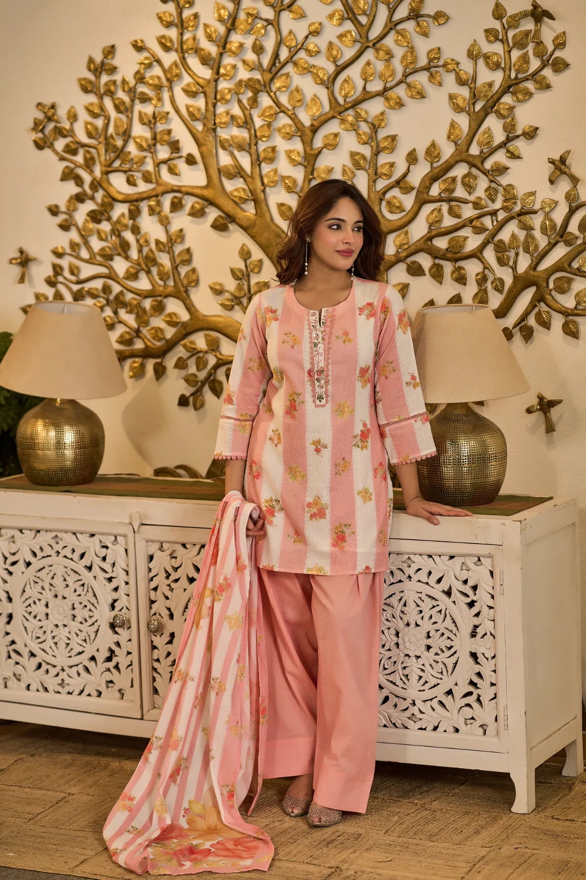 Blush Printed Kurta Set