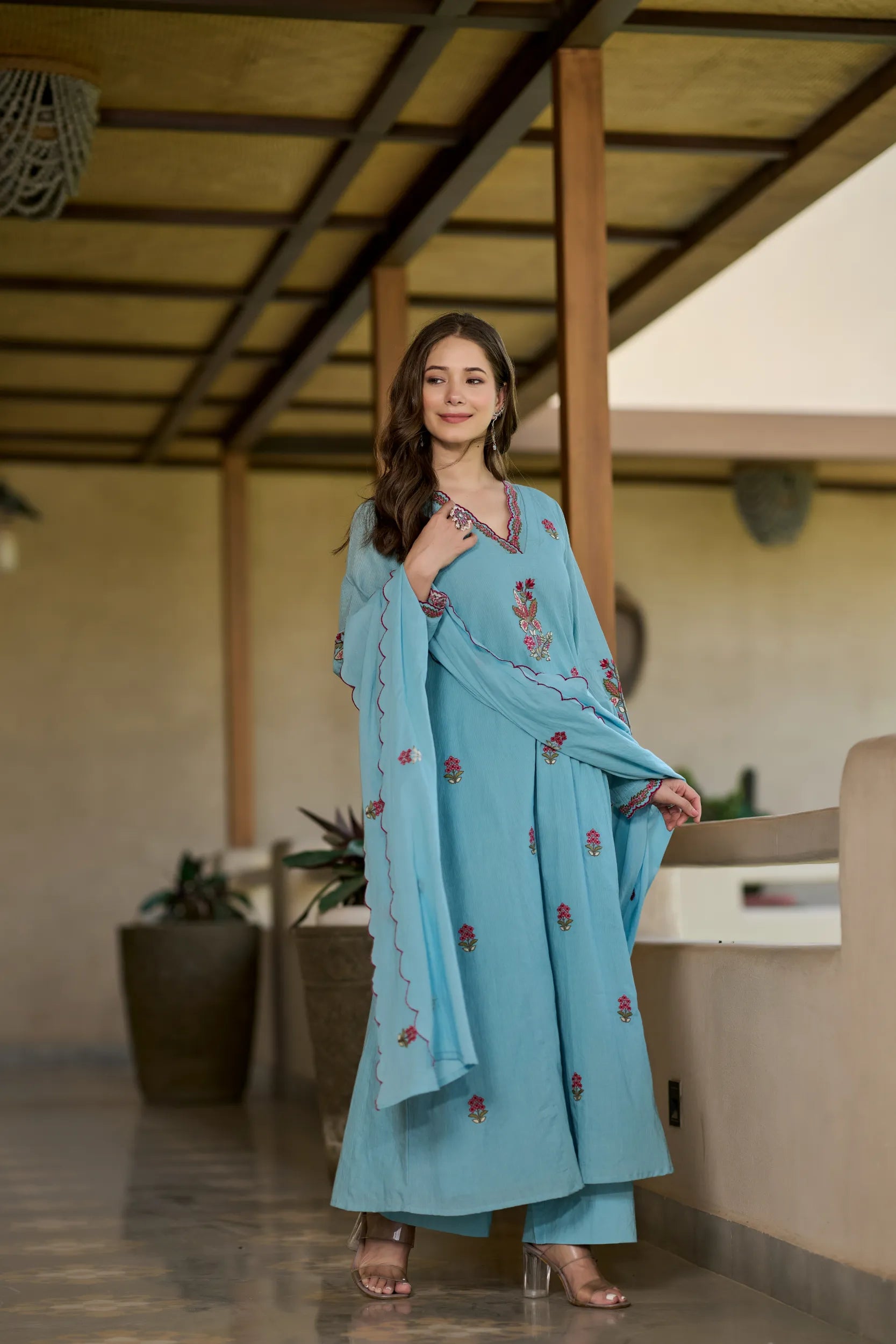 Sky Bloom Suit Set