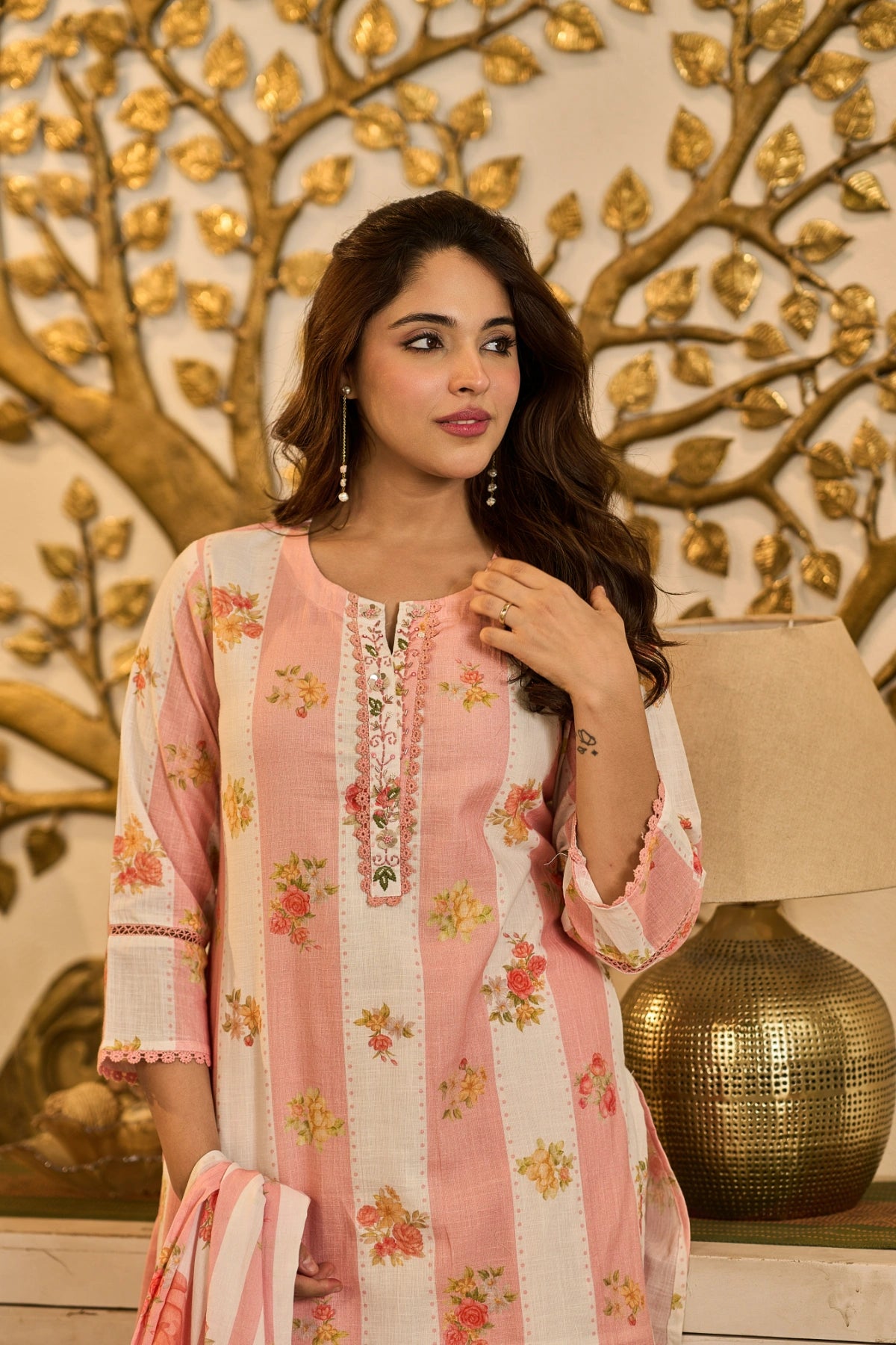 Blush Printed Suit Set