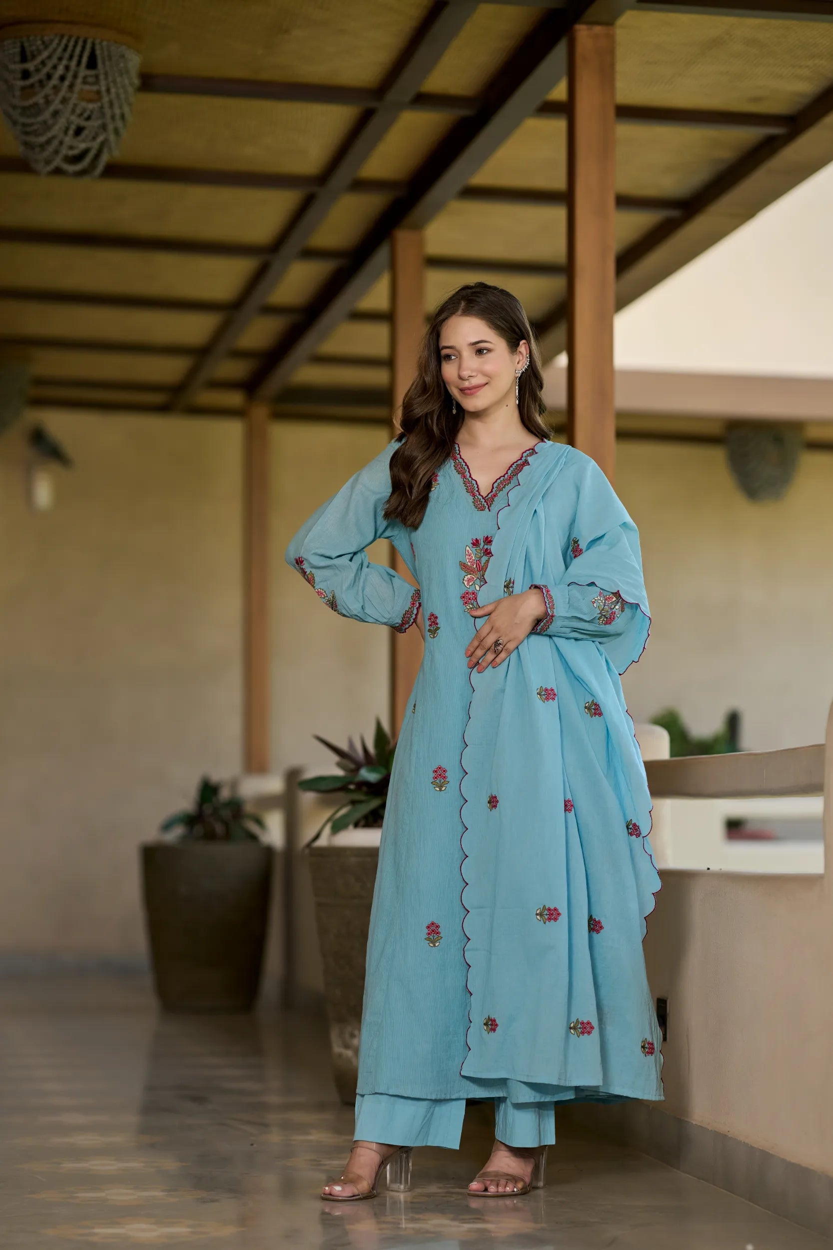Sky Bloom Suit Set