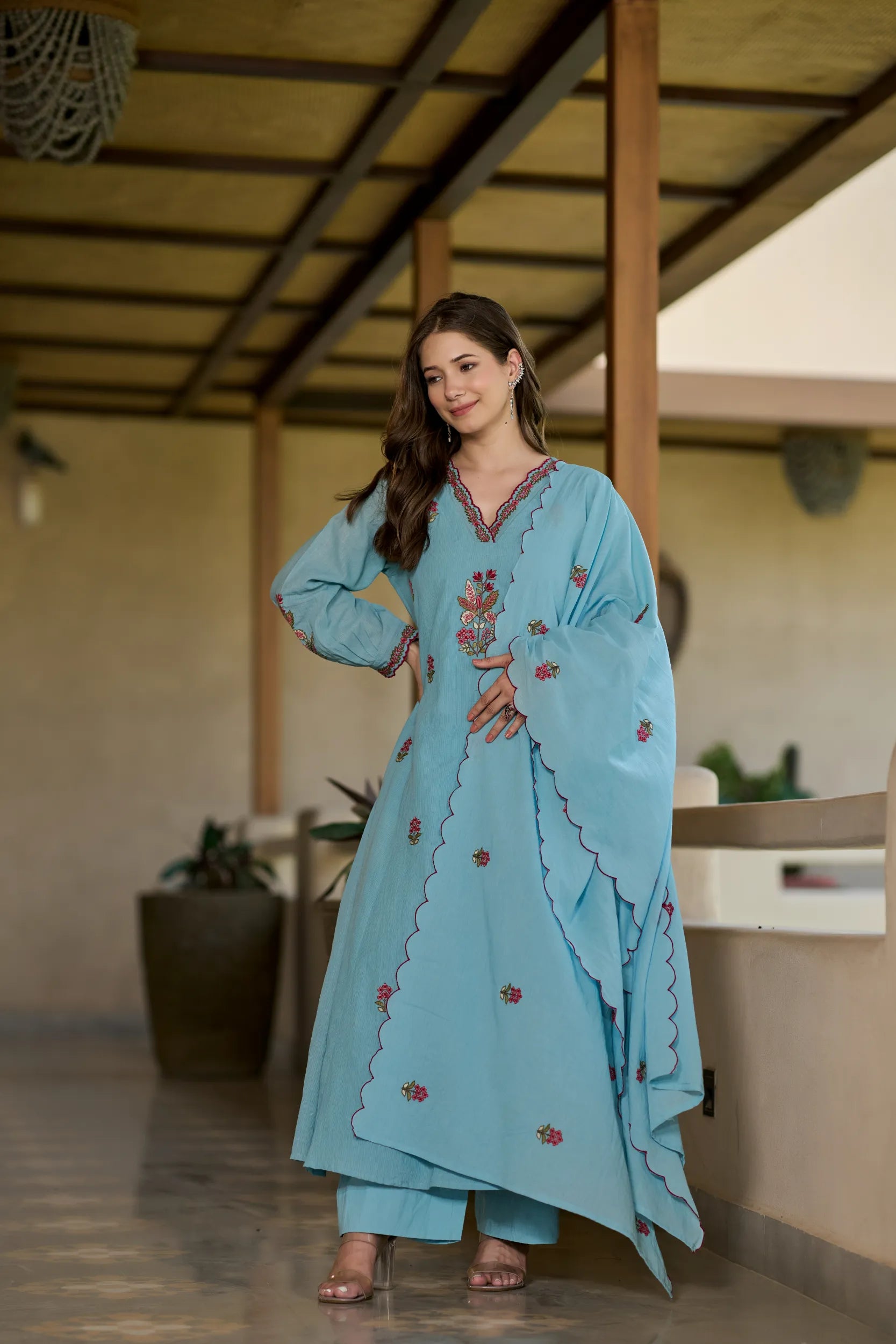 Sky Bloom Suit Set