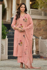 Peach Blush Kurta  Set