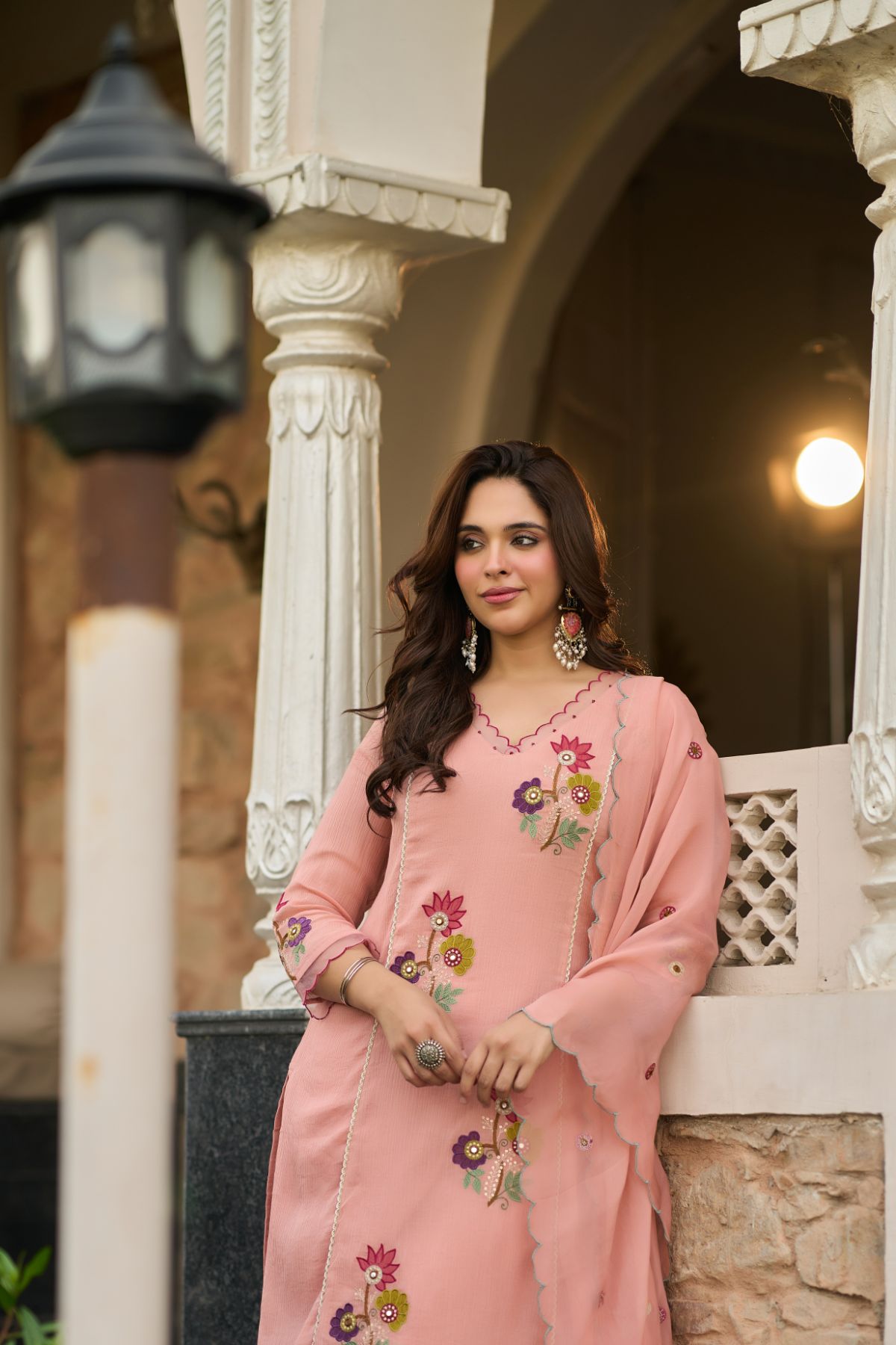Peach Blush Kurta  Set