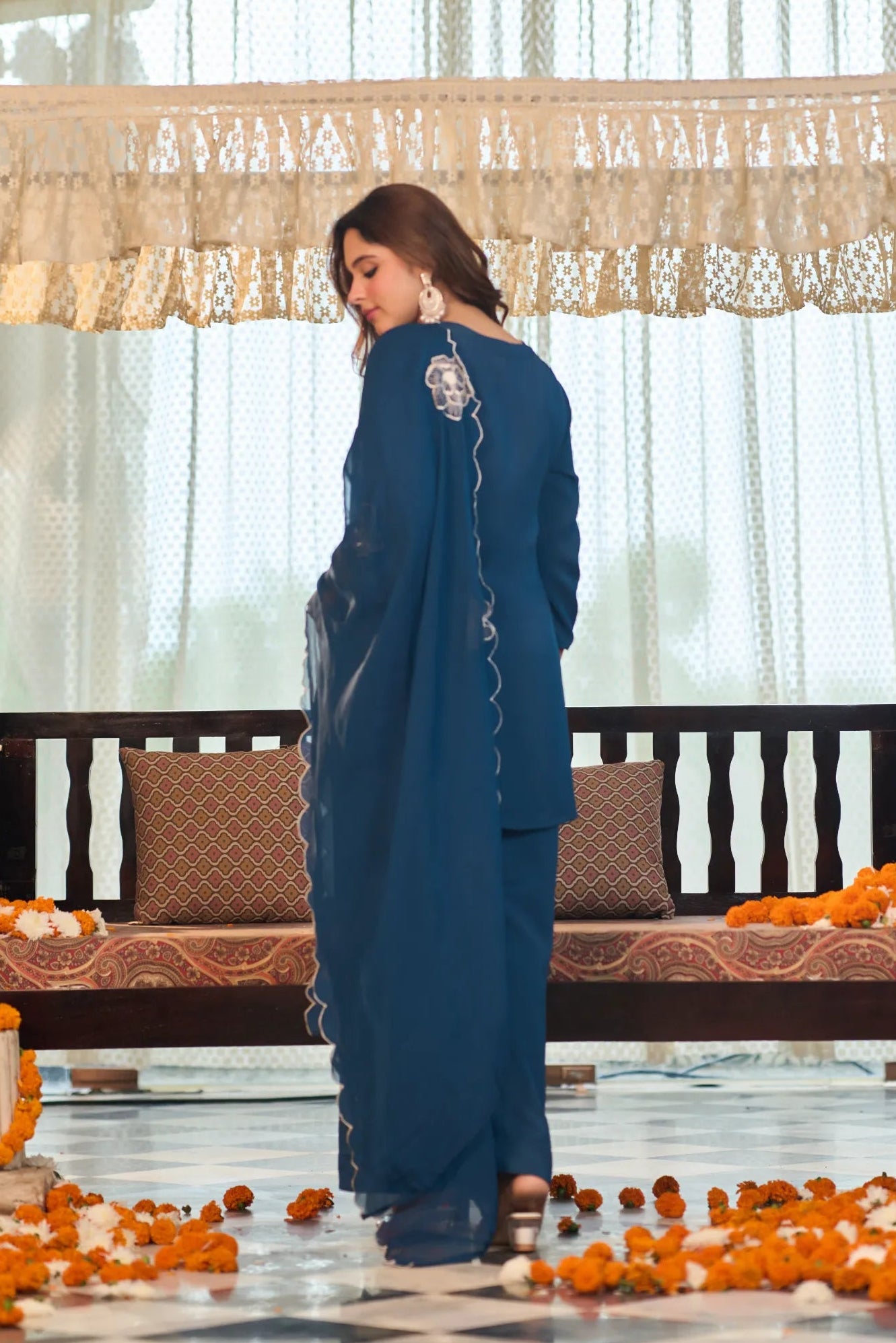 Sapphire Bloom Kurta Set