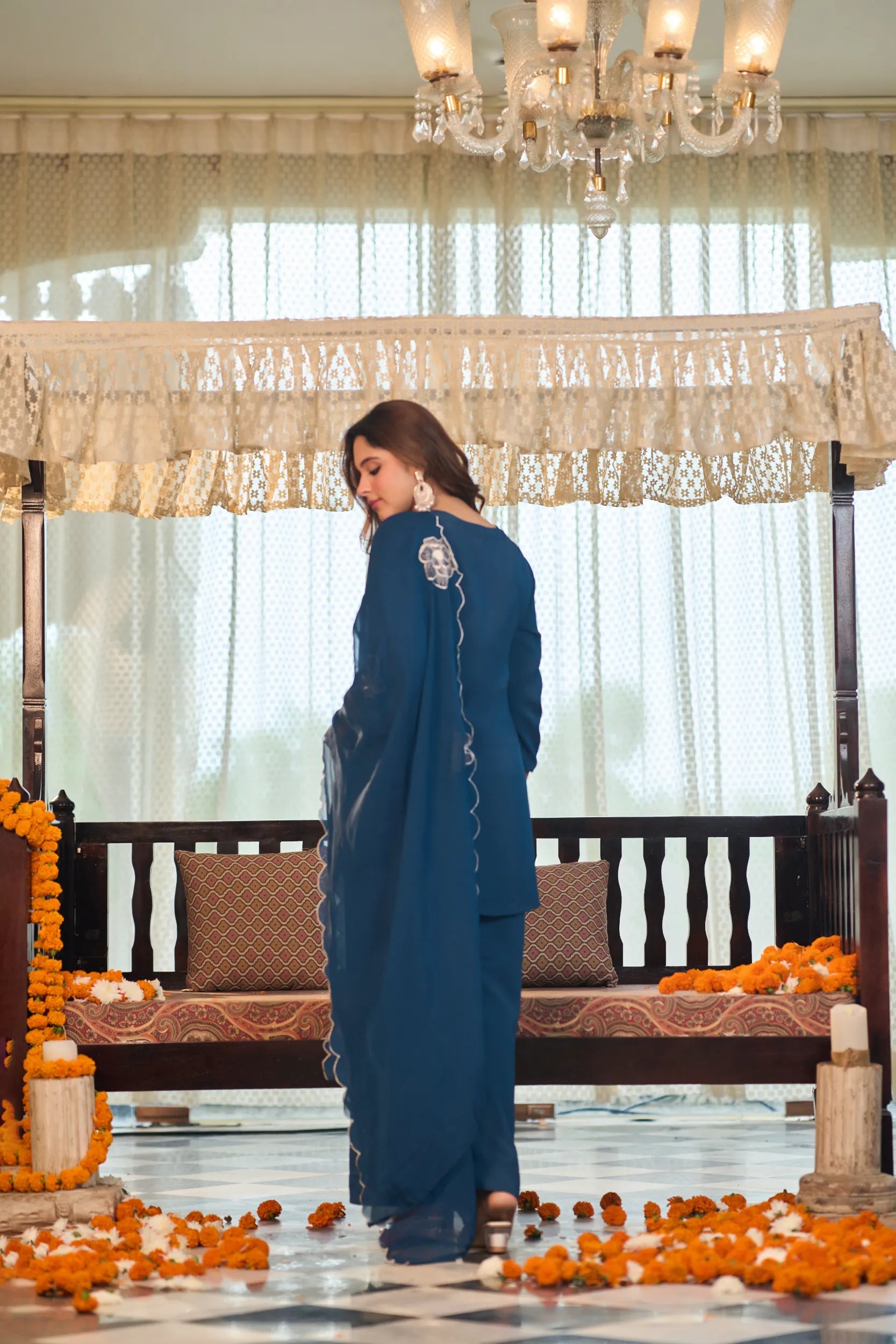 Sapphire Bloom Suit Set