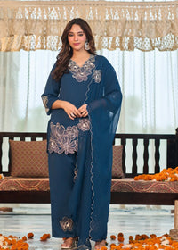 Sapphire Bloom Kurta Set
