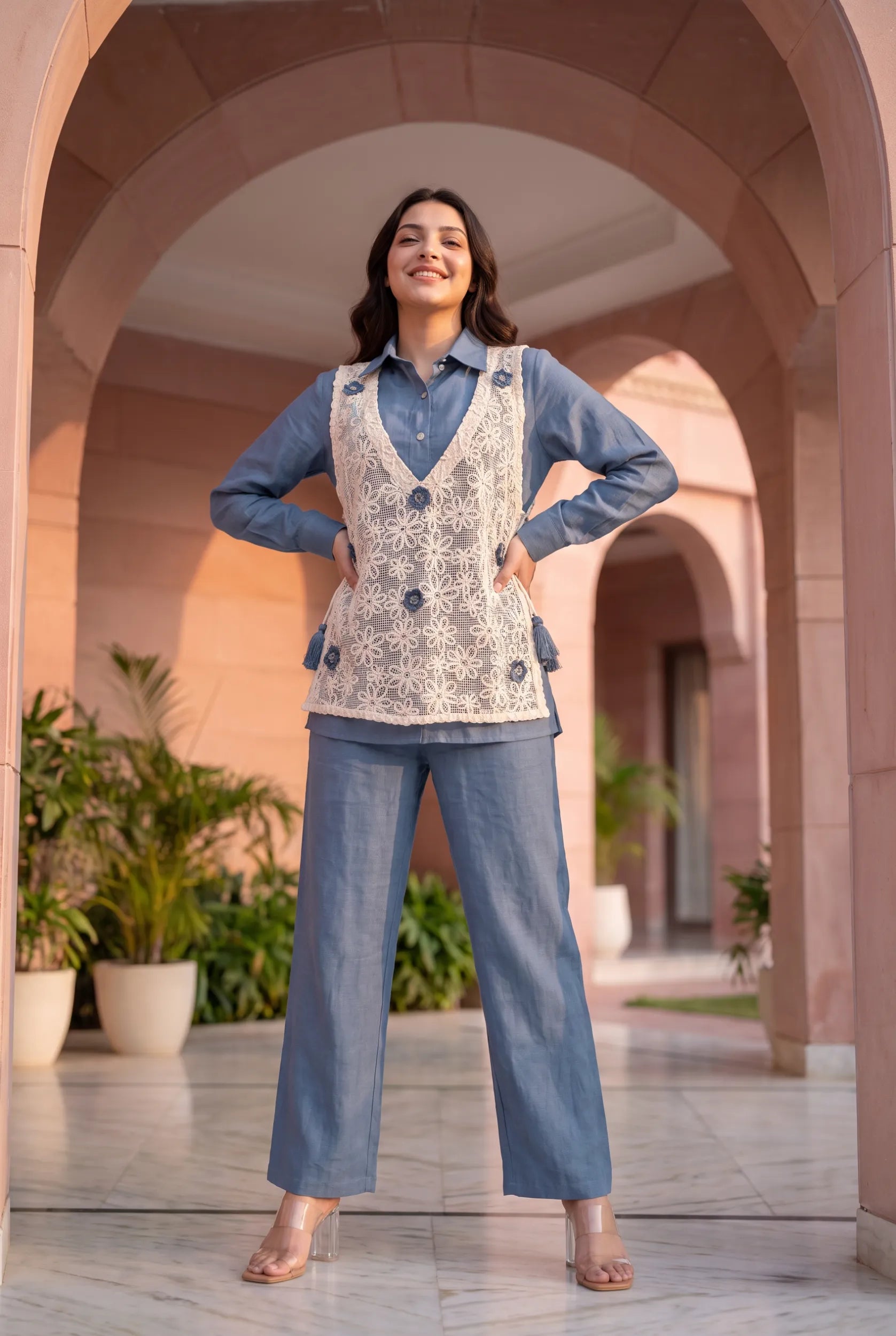 Azure Crochet Co-ord Set