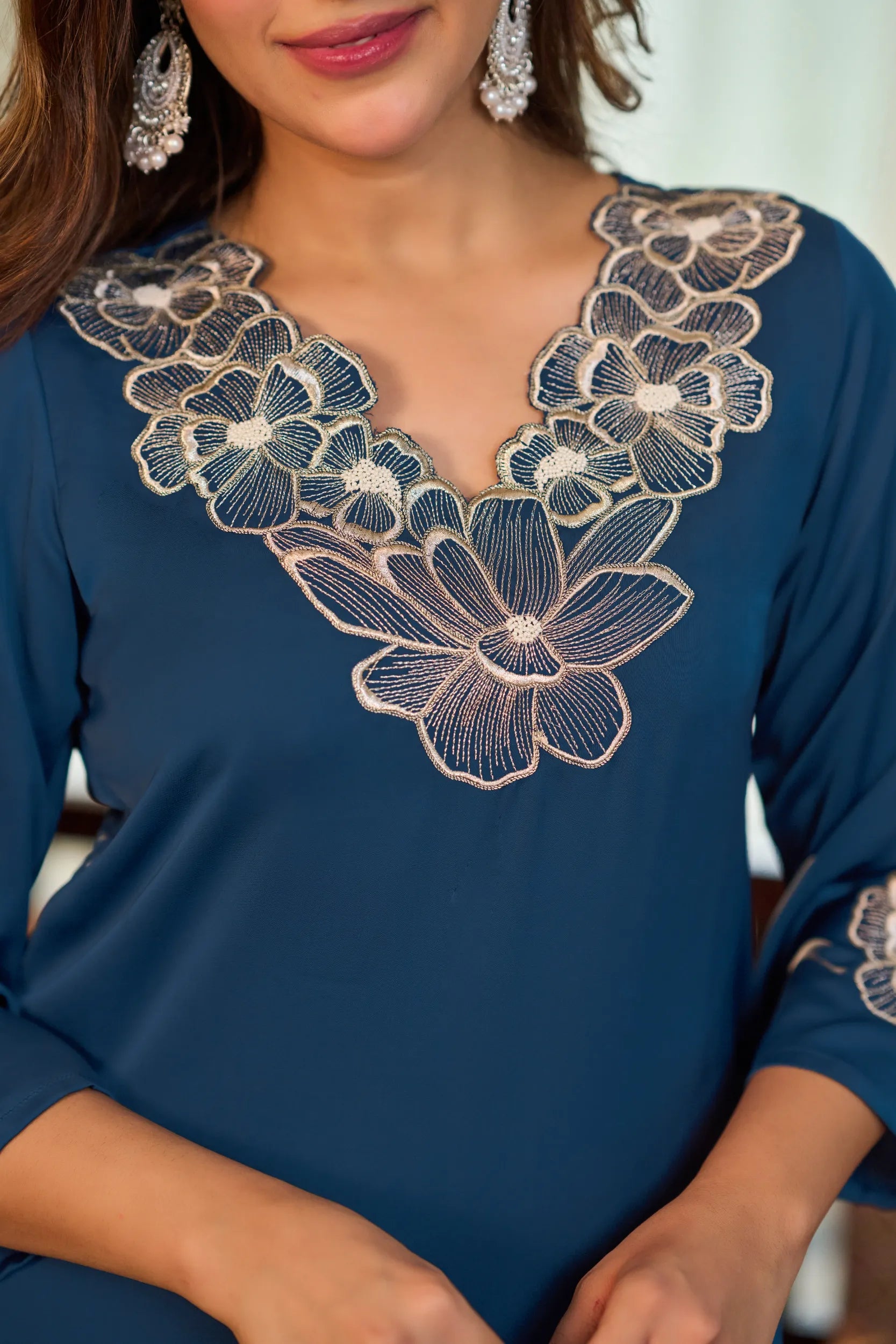 Sapphire Bloom Suit Set