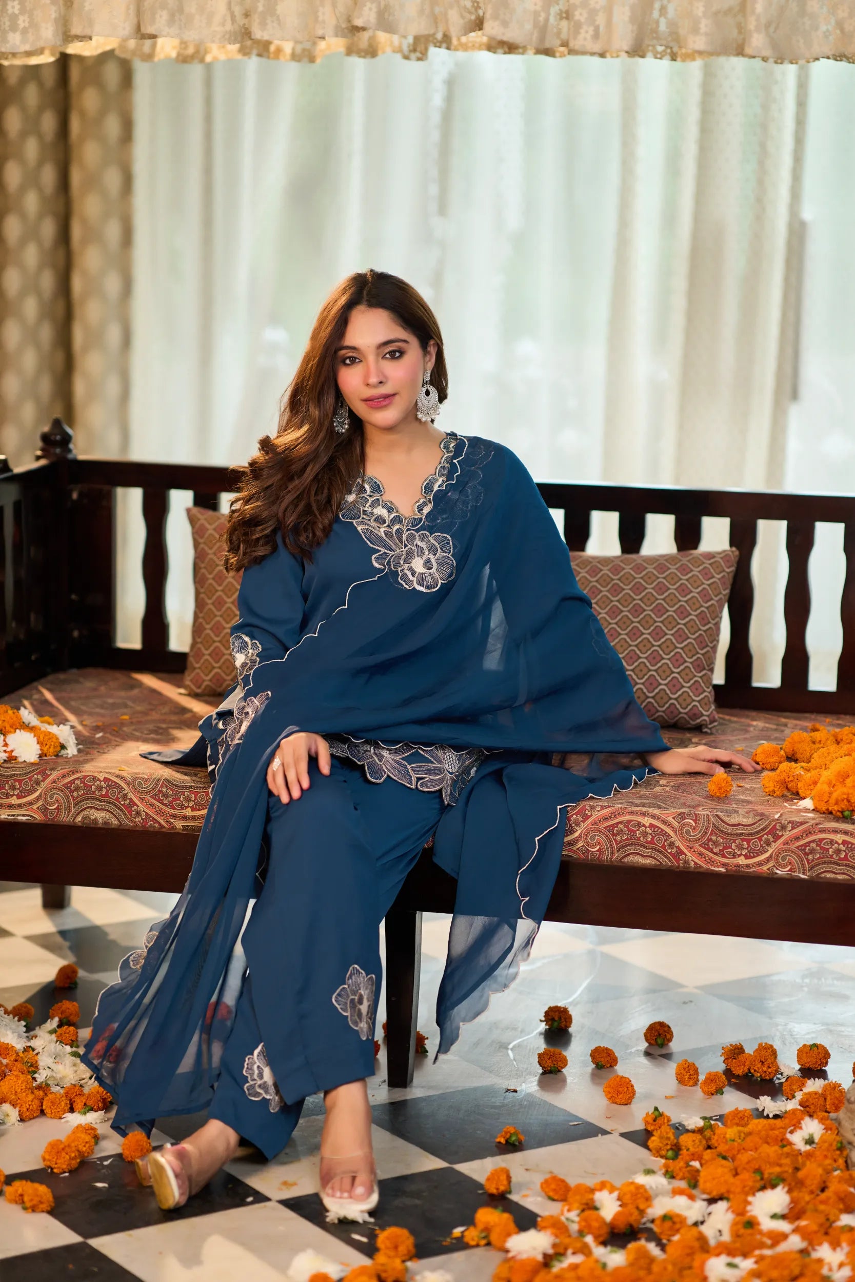 Sapphire Bloom Suit Set