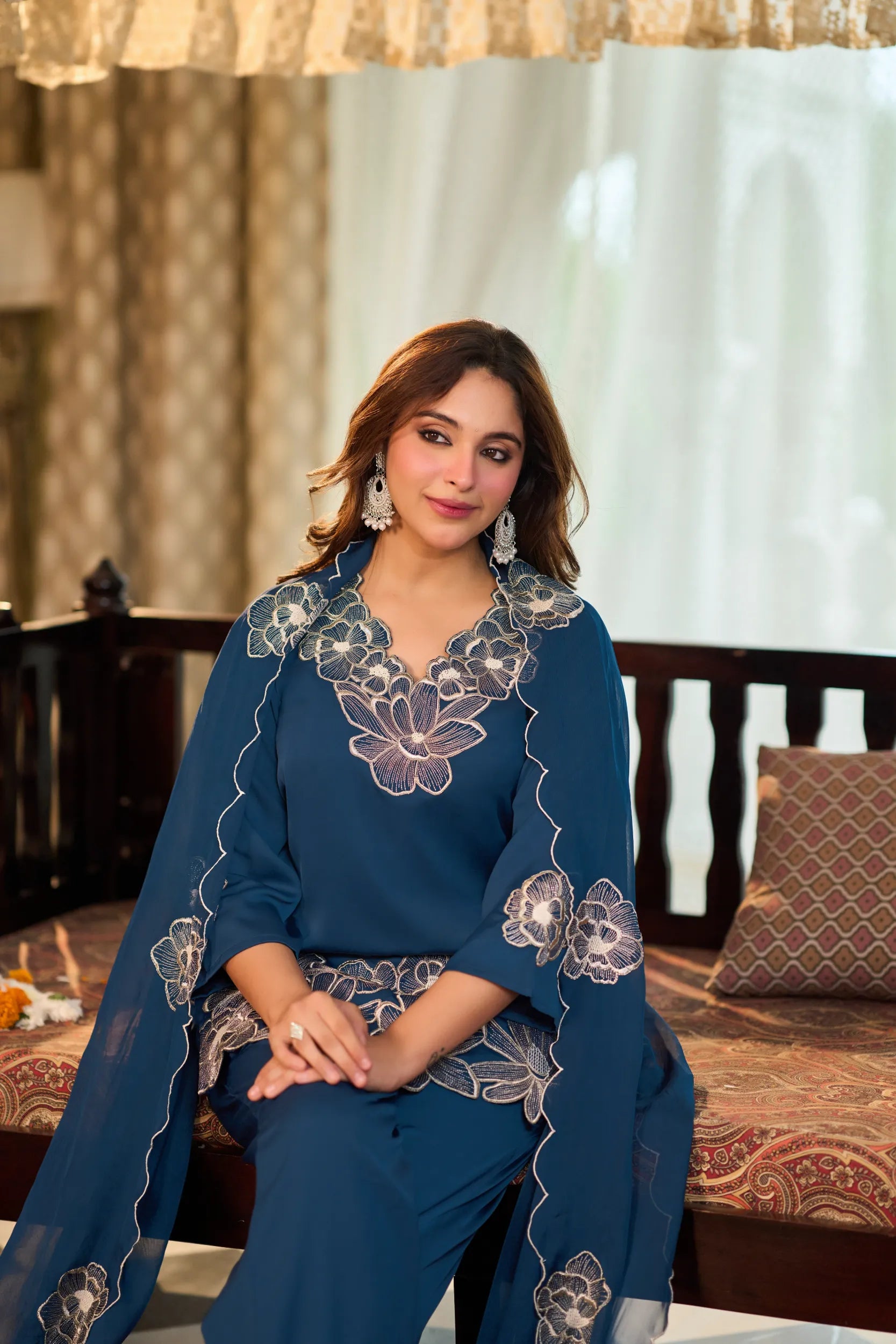 Sapphire Bloom Suit Set
