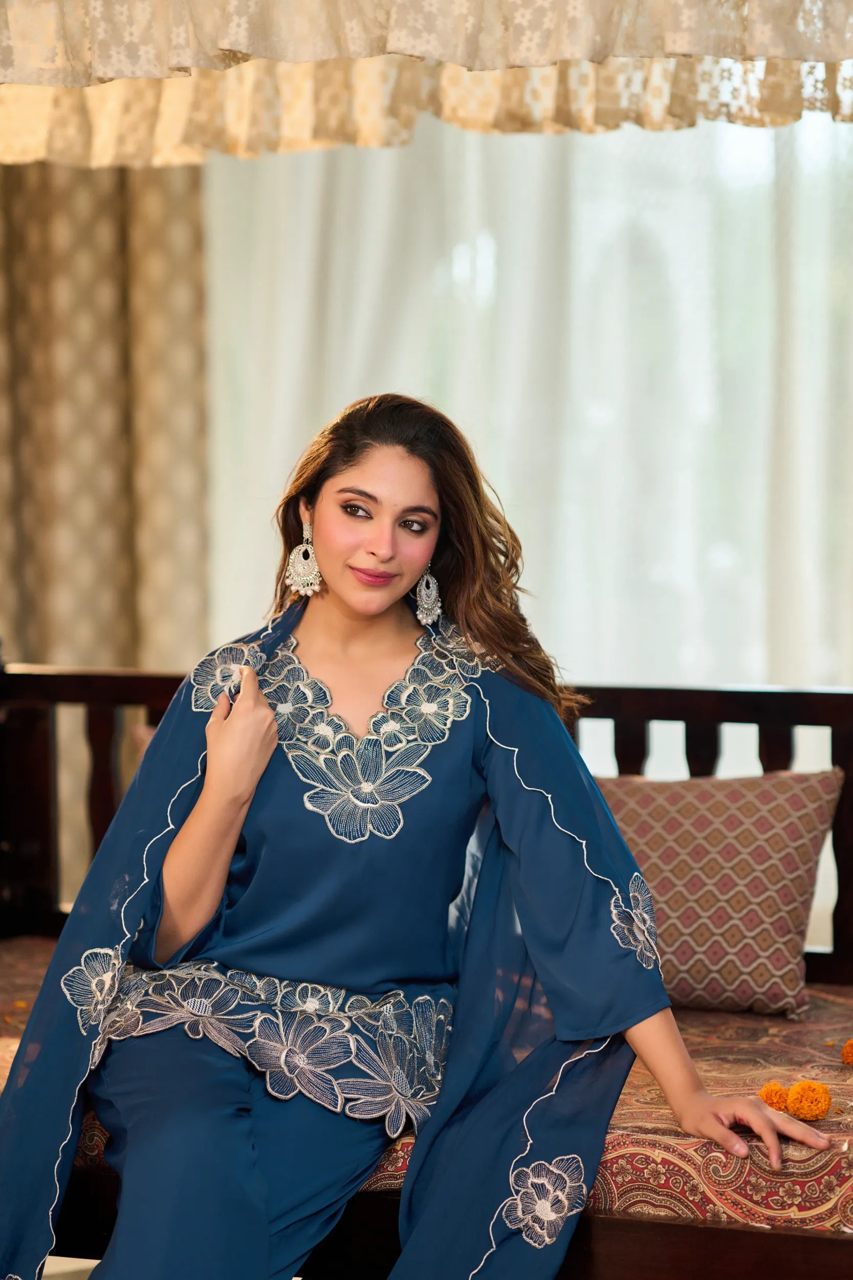 Sapphire Bloom Suit Set