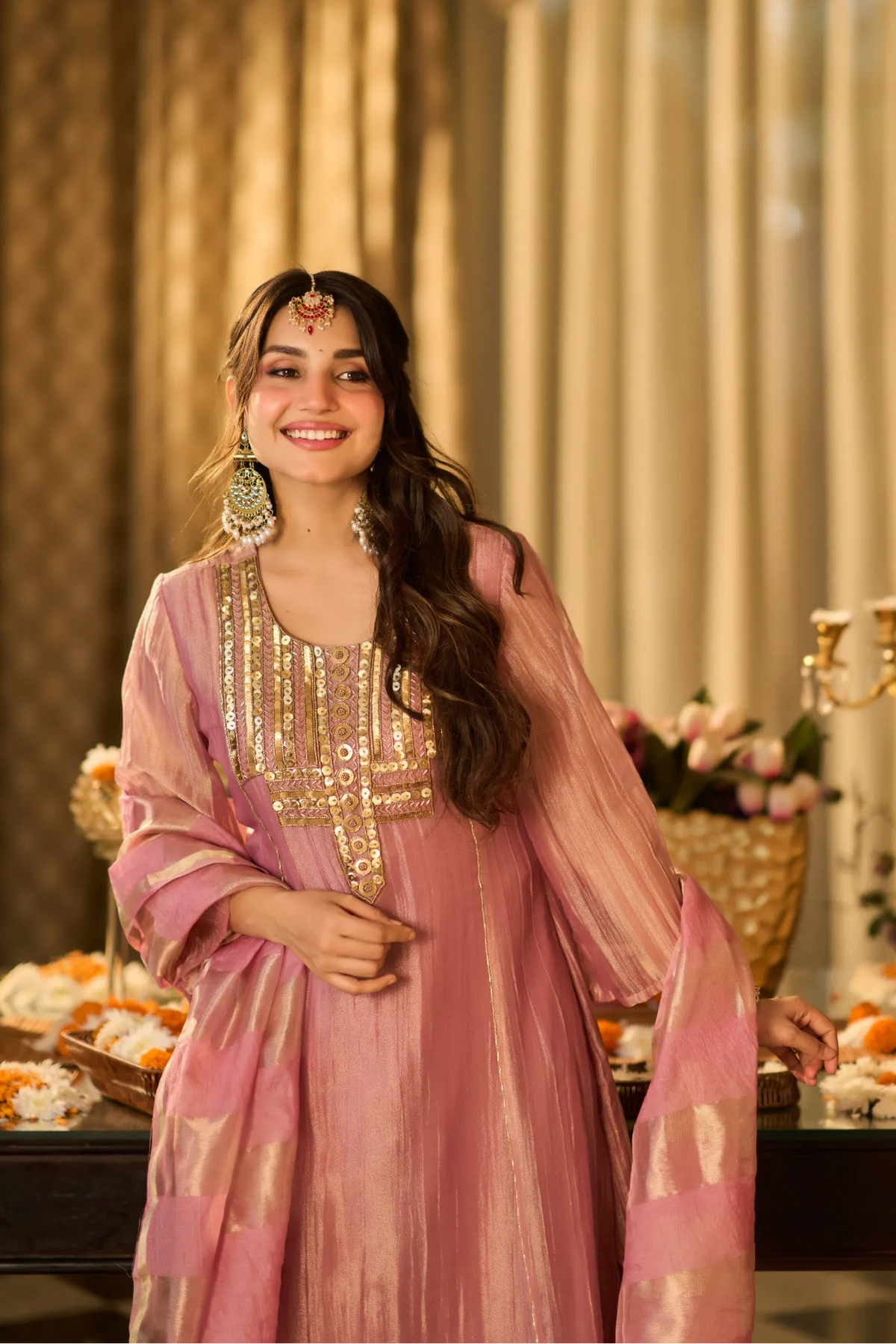 Rosegold Radiance Kurta Set