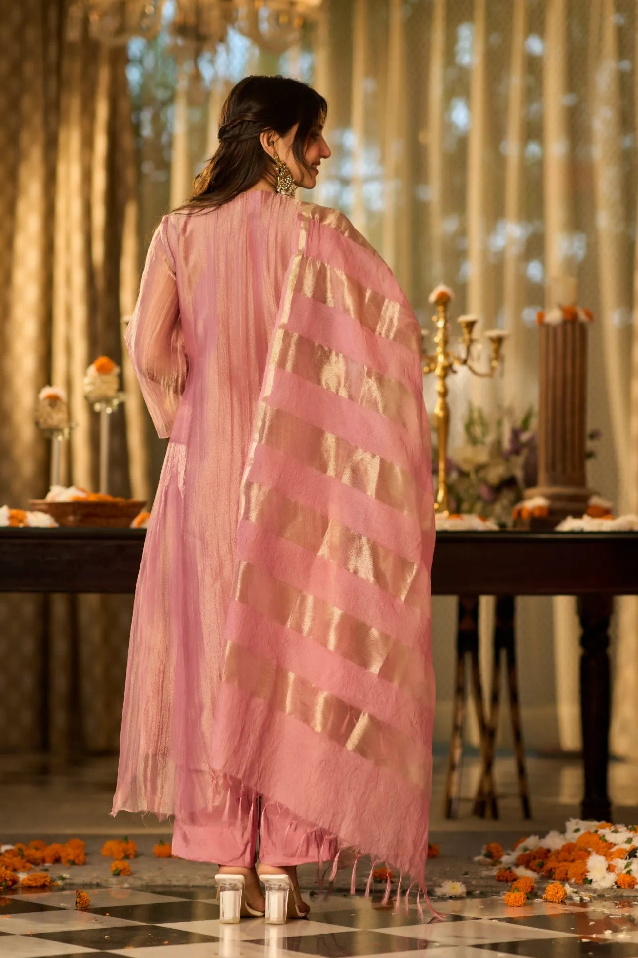 Rosegold Radiance Kurta Set