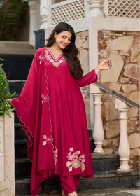 Berry Pink Floral Suit Set