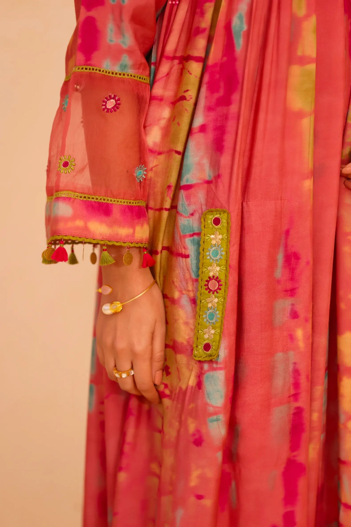 Pink Aura Flared Suit Set