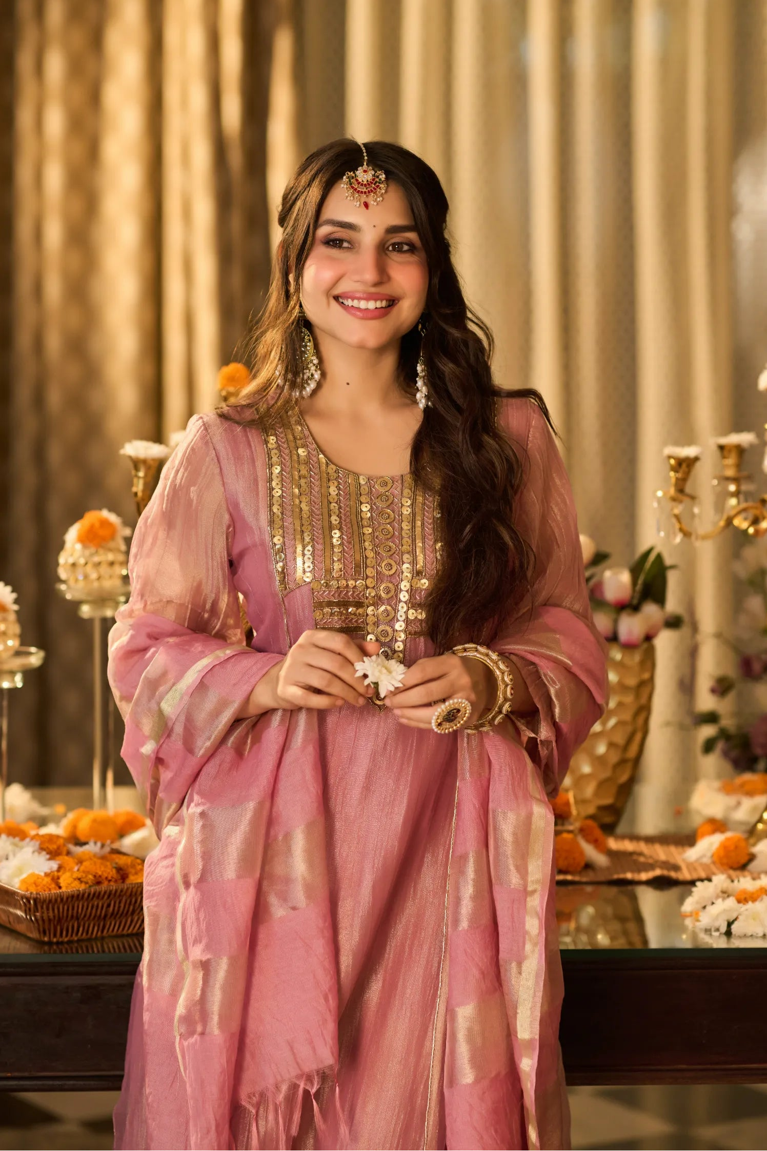 Rosegold Radiance Kurta Set
