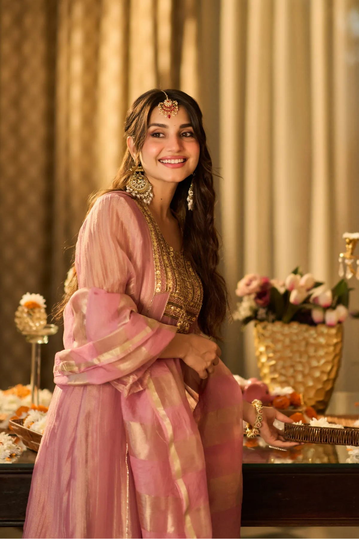 Rosegold Radiance Kurta Set