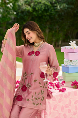 Rose Bloom Embroidered Suit Set