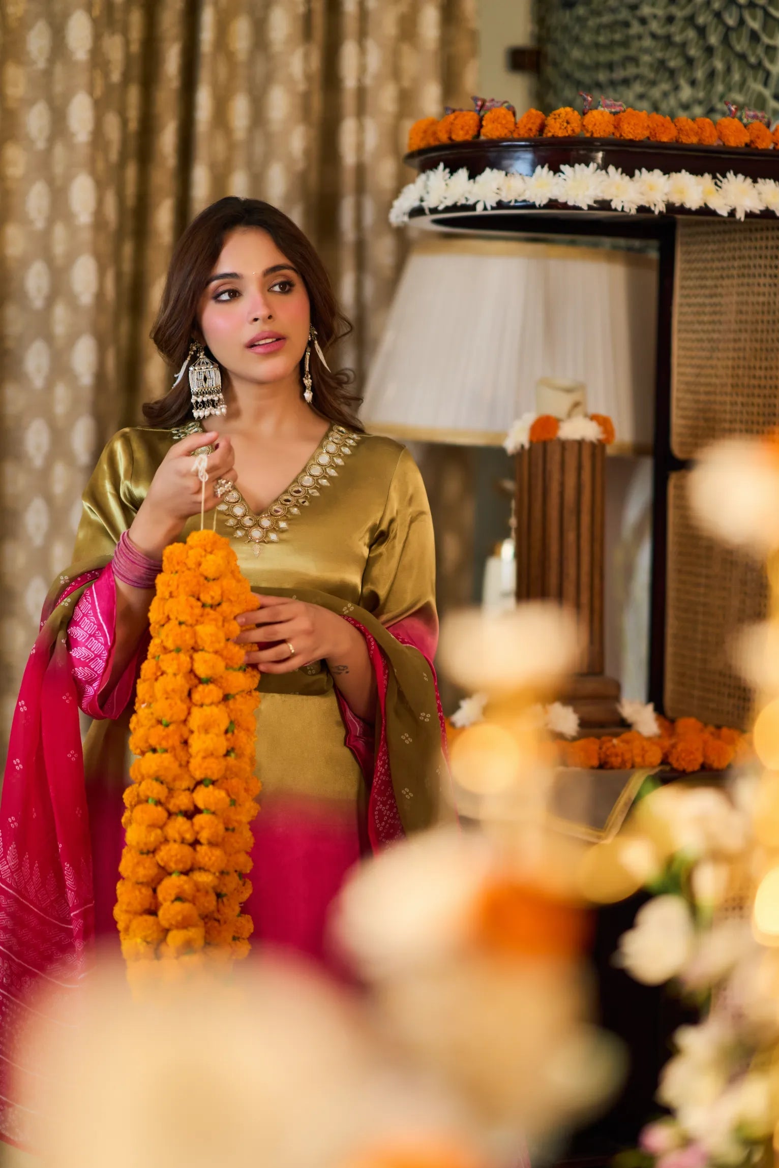 Golden Fuchsia Kurta Set
