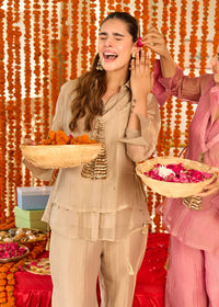 Golden Sand Shimmer Co-ord Set