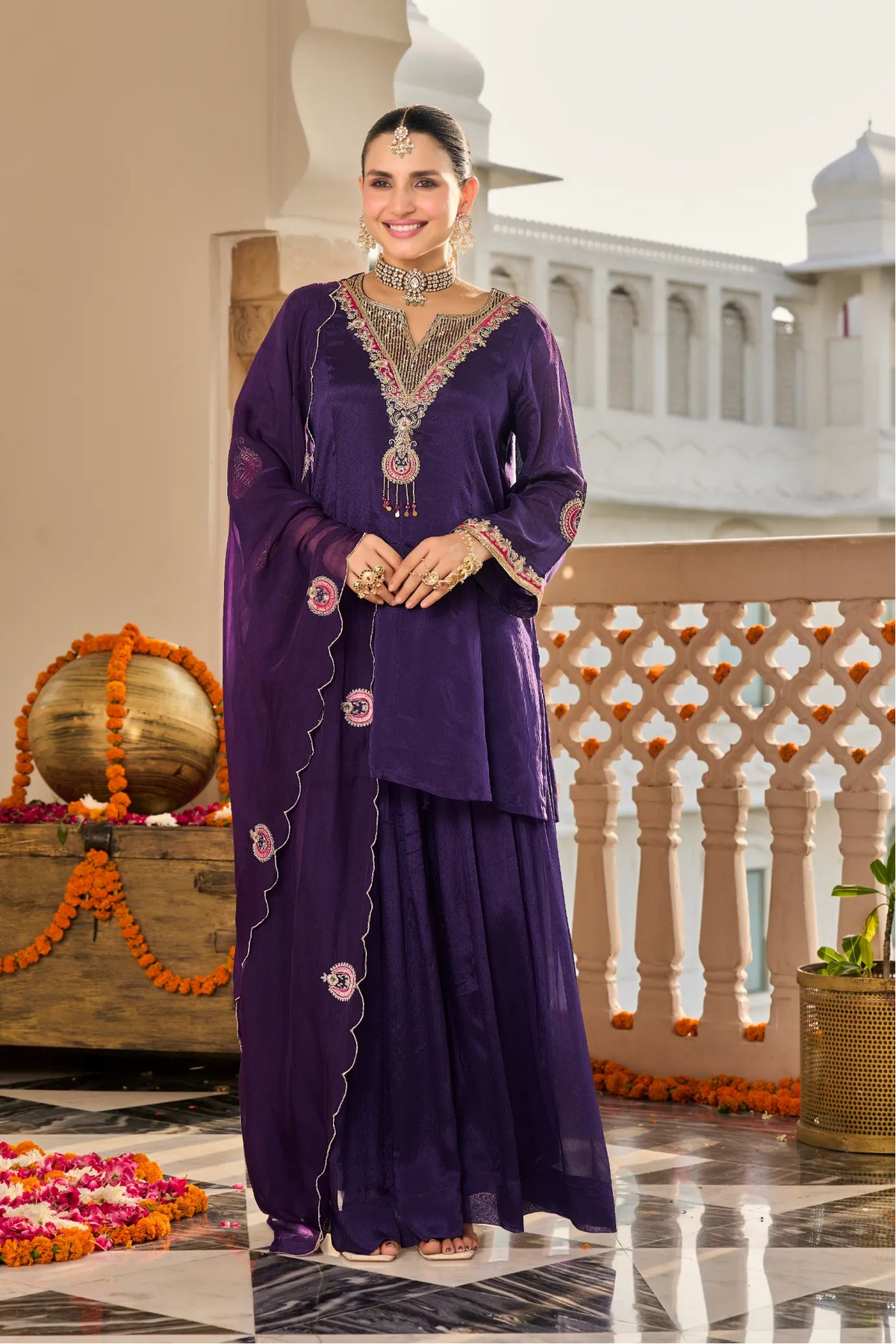 Purple Bloom Suit Set