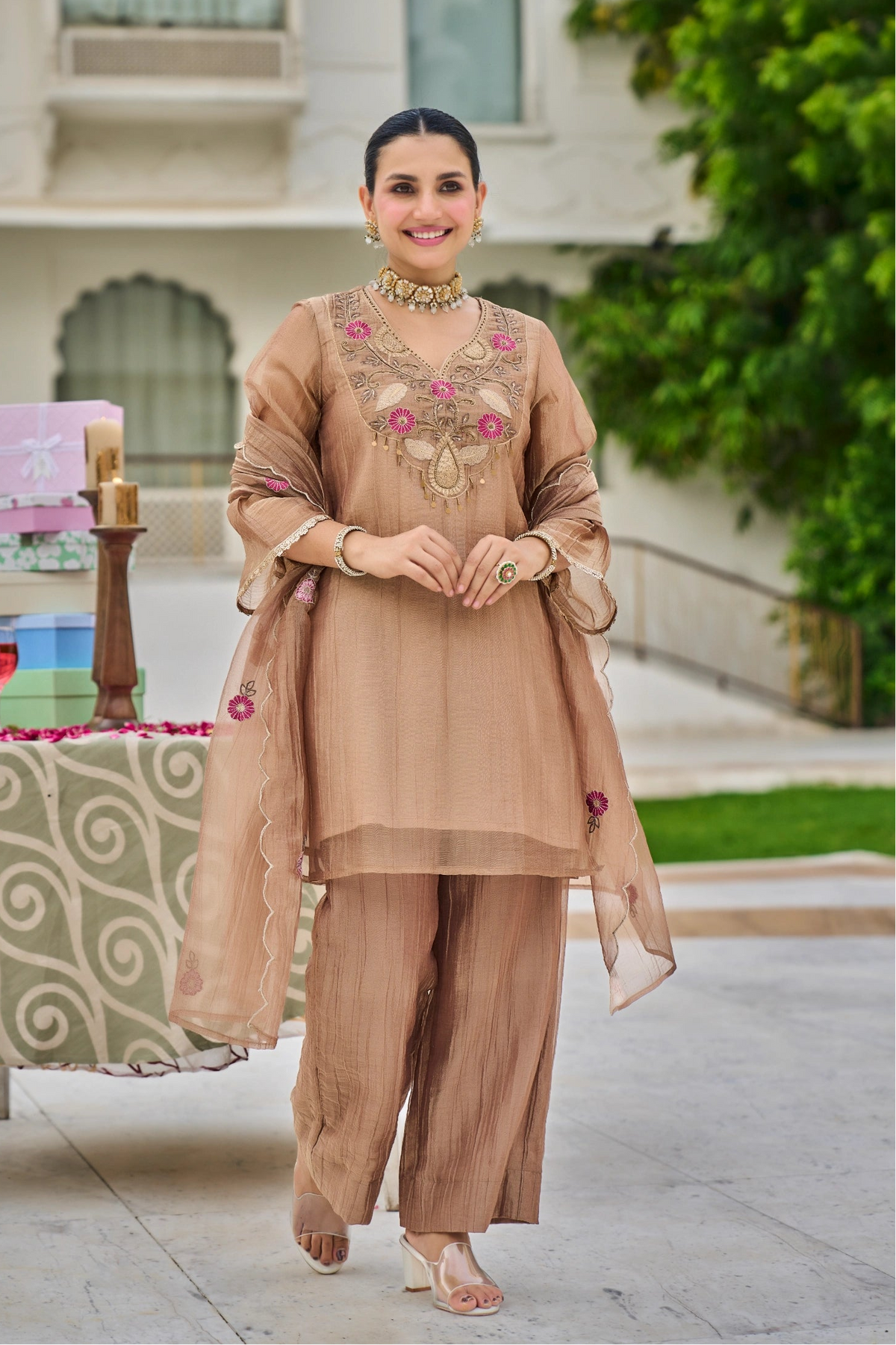 Champagne Mocha Suit Set