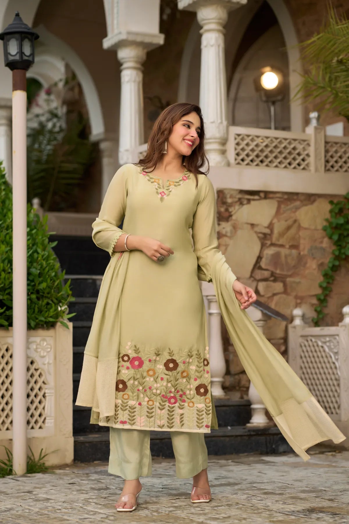 Sage Blossom Suit Set