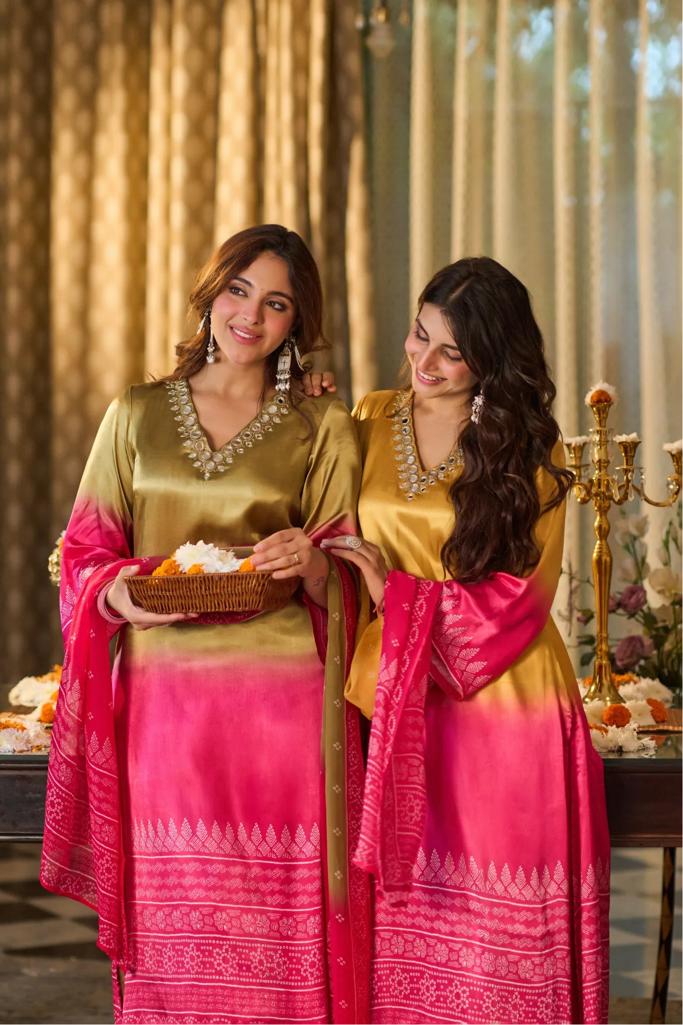 Golden Fuchsia Kurta Set