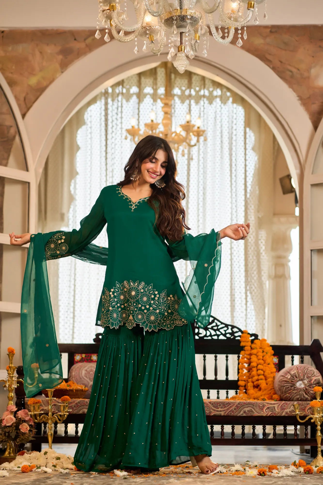 Emerald Zari Suit Set