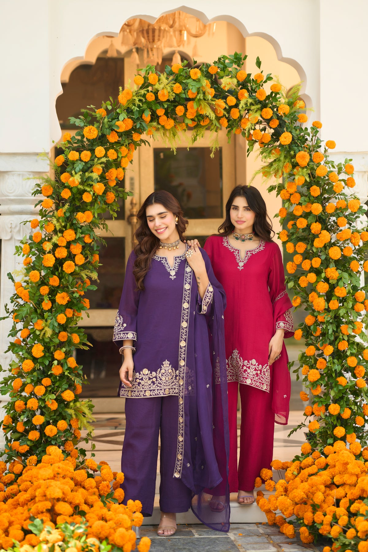 Rosy Elegance Suit Set