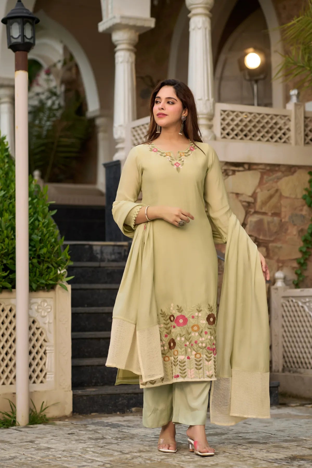 Sage Blossom Suit Set