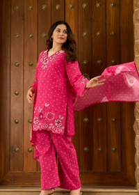 Pink Patchwork Suit Set