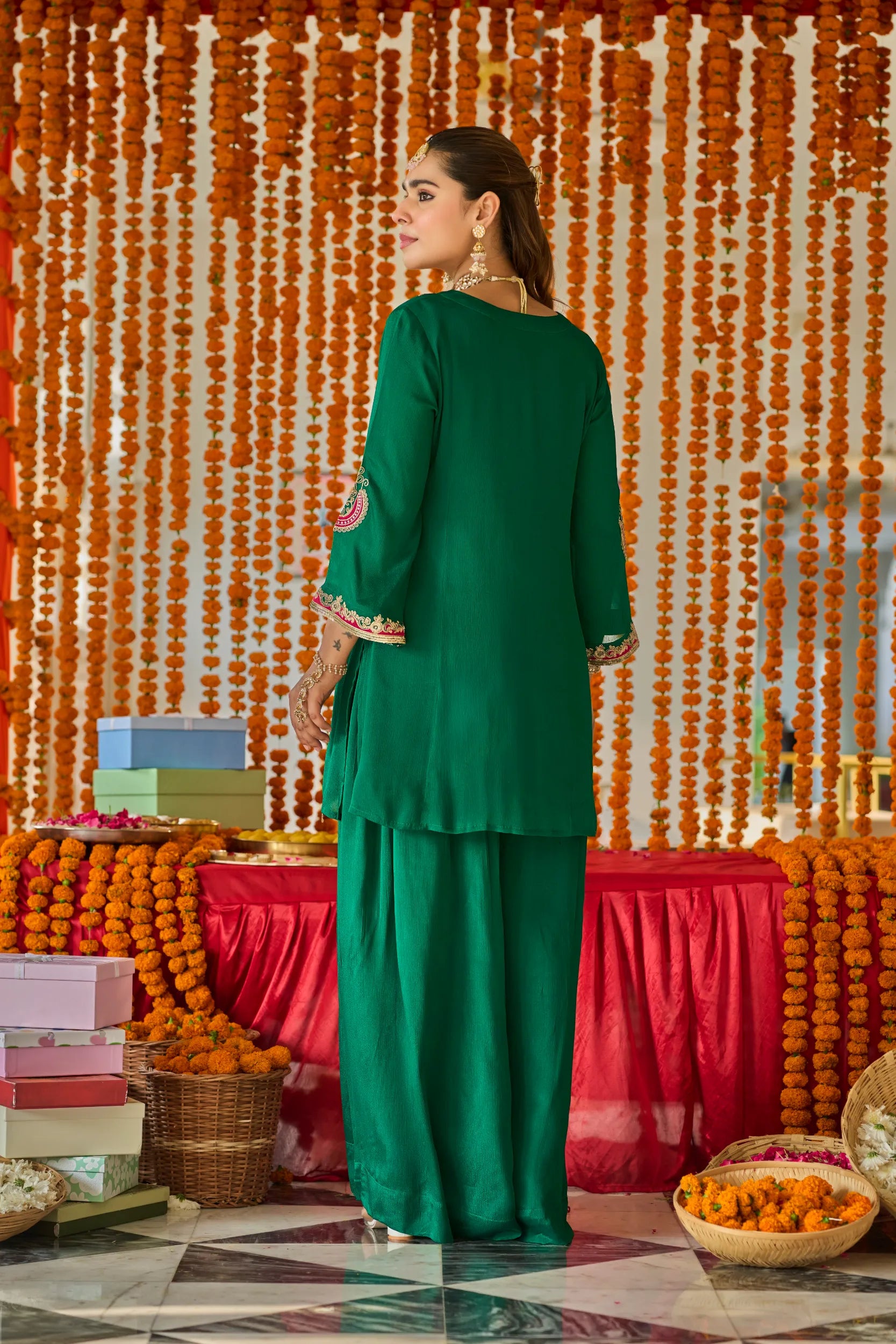 Emerald Royale Palazzo Set