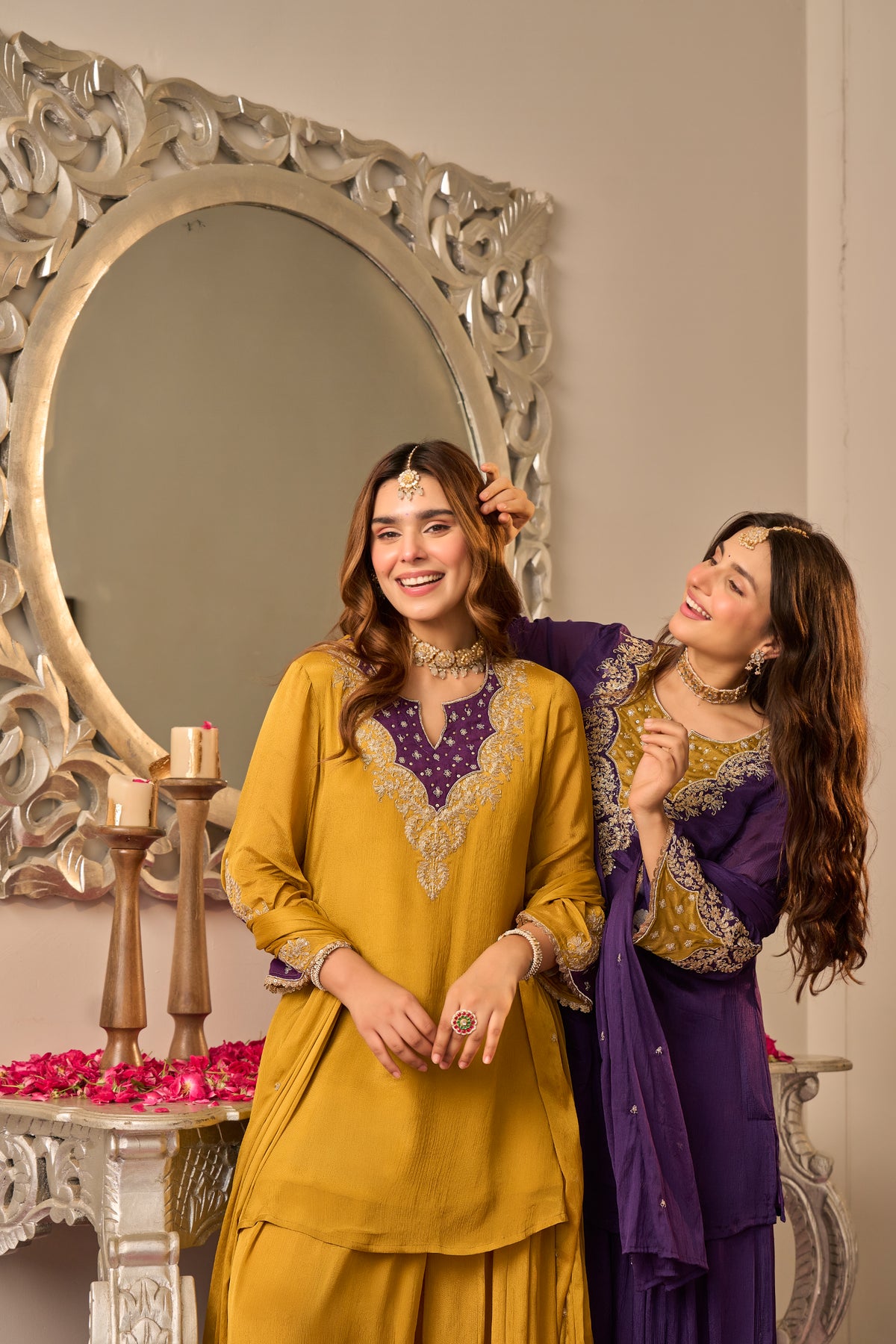 Royal Plum Embroidered Suit Set