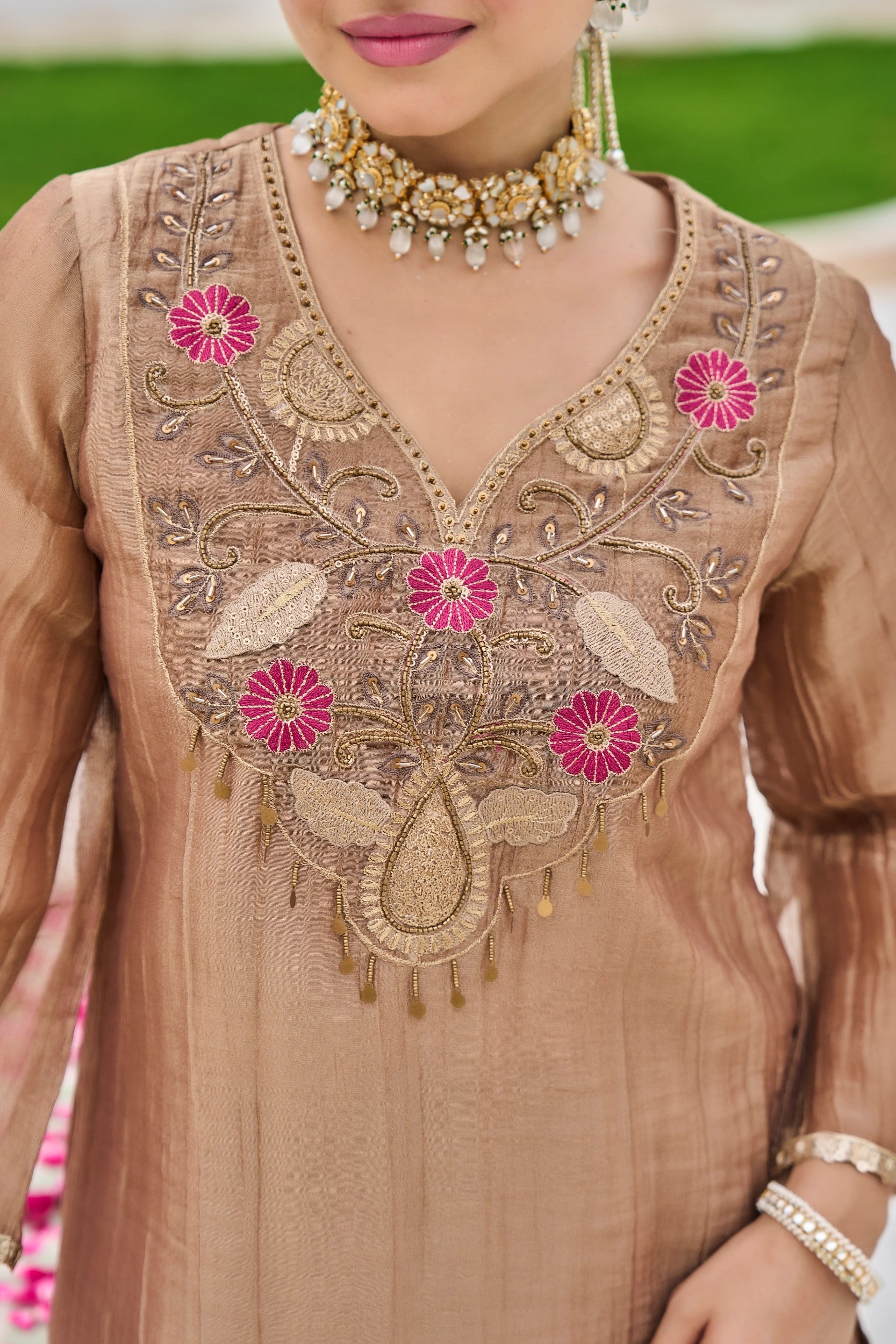 Champagne Mocha Suit Set
