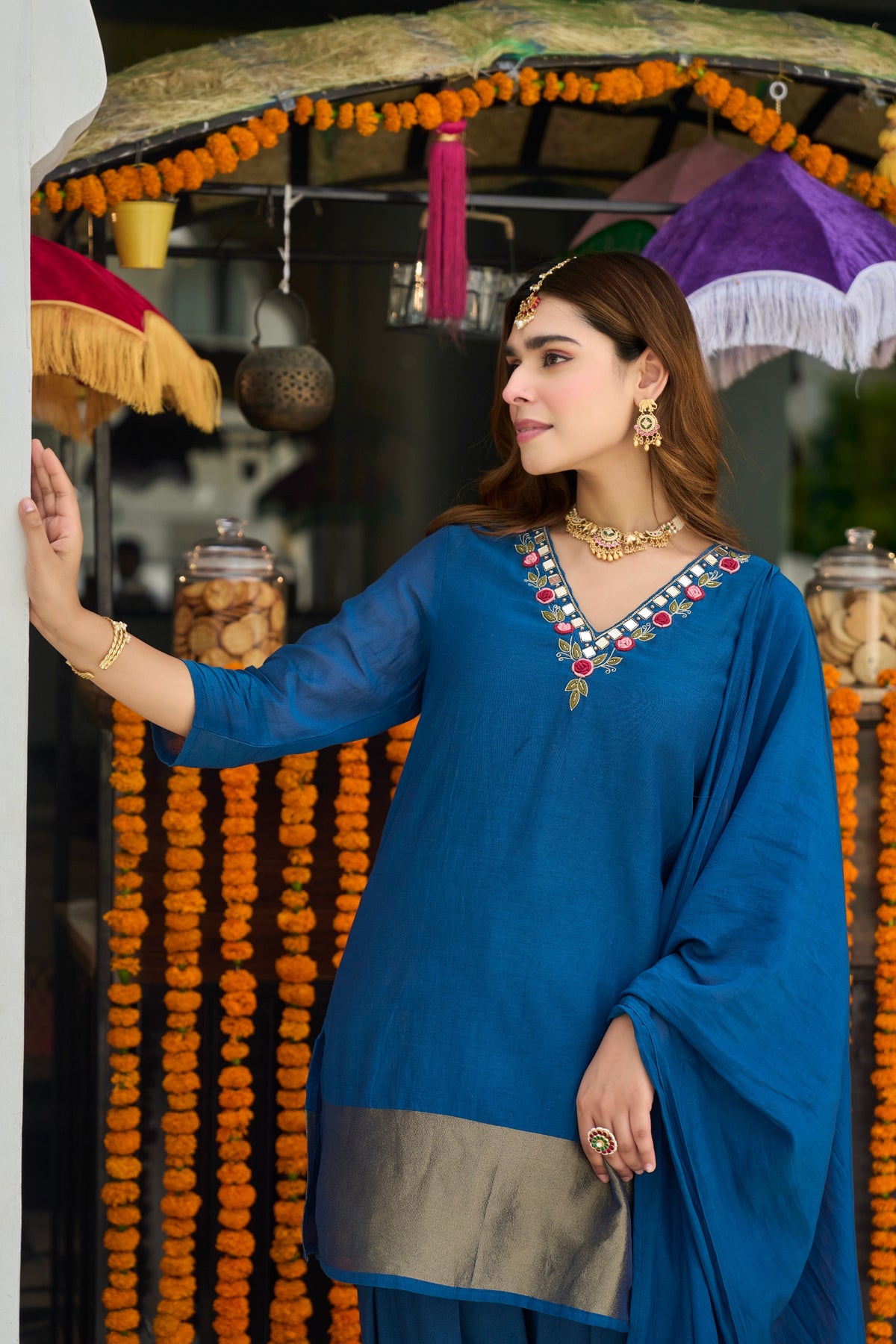 Ocean Blue Grace Kurta Set