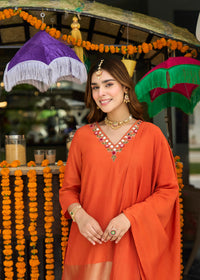 Coral Orange Suit Set
